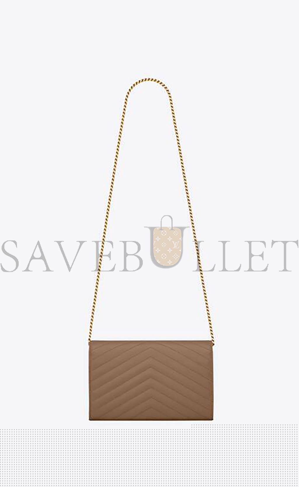 Y*L cassandre matelassÉ chain wallet in grain de poudre embossed leather 377828bow012346 (22.5*14*4cm)