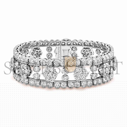 v*n cl*f arpels snowflake bracelet - platinum, Di*m*nd  vcaro3rh00
