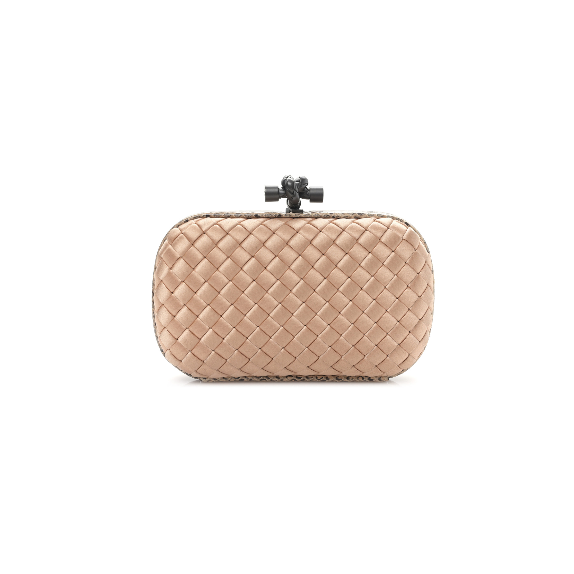 bo*te*ga Ve*ne*ta satin intreccio impero ayers knot clutch flamingo (19*13*5cm)