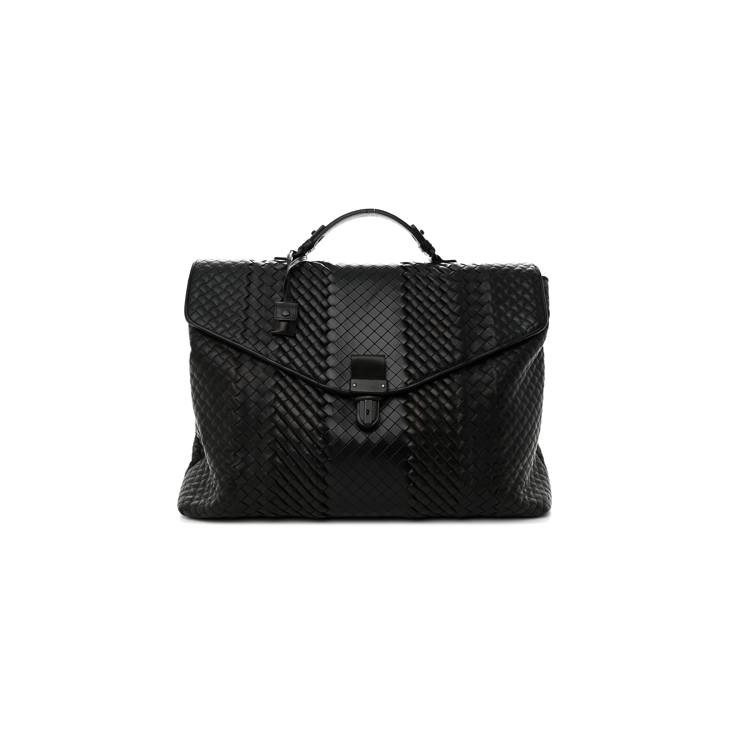 bo*te*ga Ve*ne*ta intrecciato vn briefcase black (38*30*10cm)