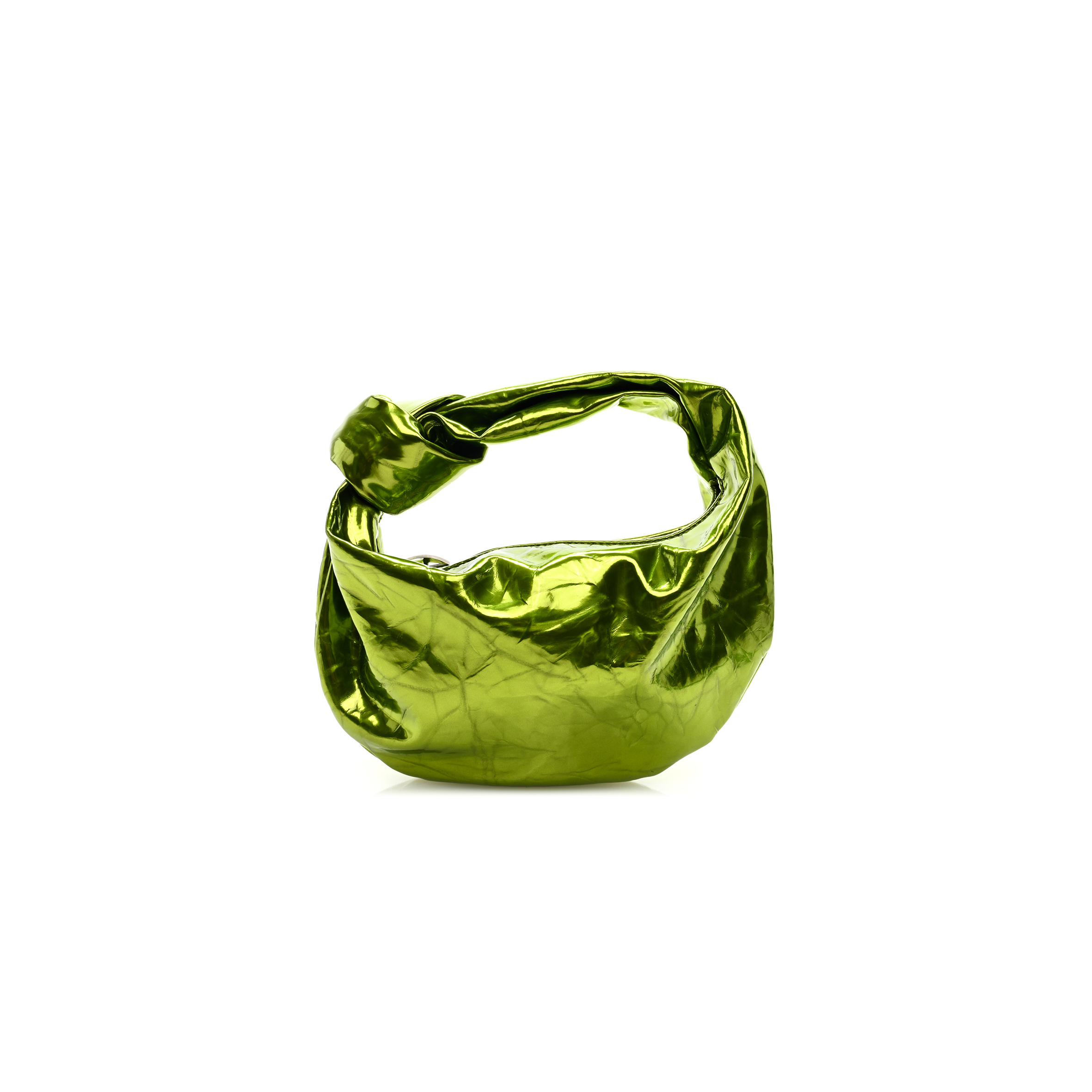 bo*te*ga Ve*ne*ta metallic crushed calfskin mini jodie chlorophyll (26*13*5cm)
