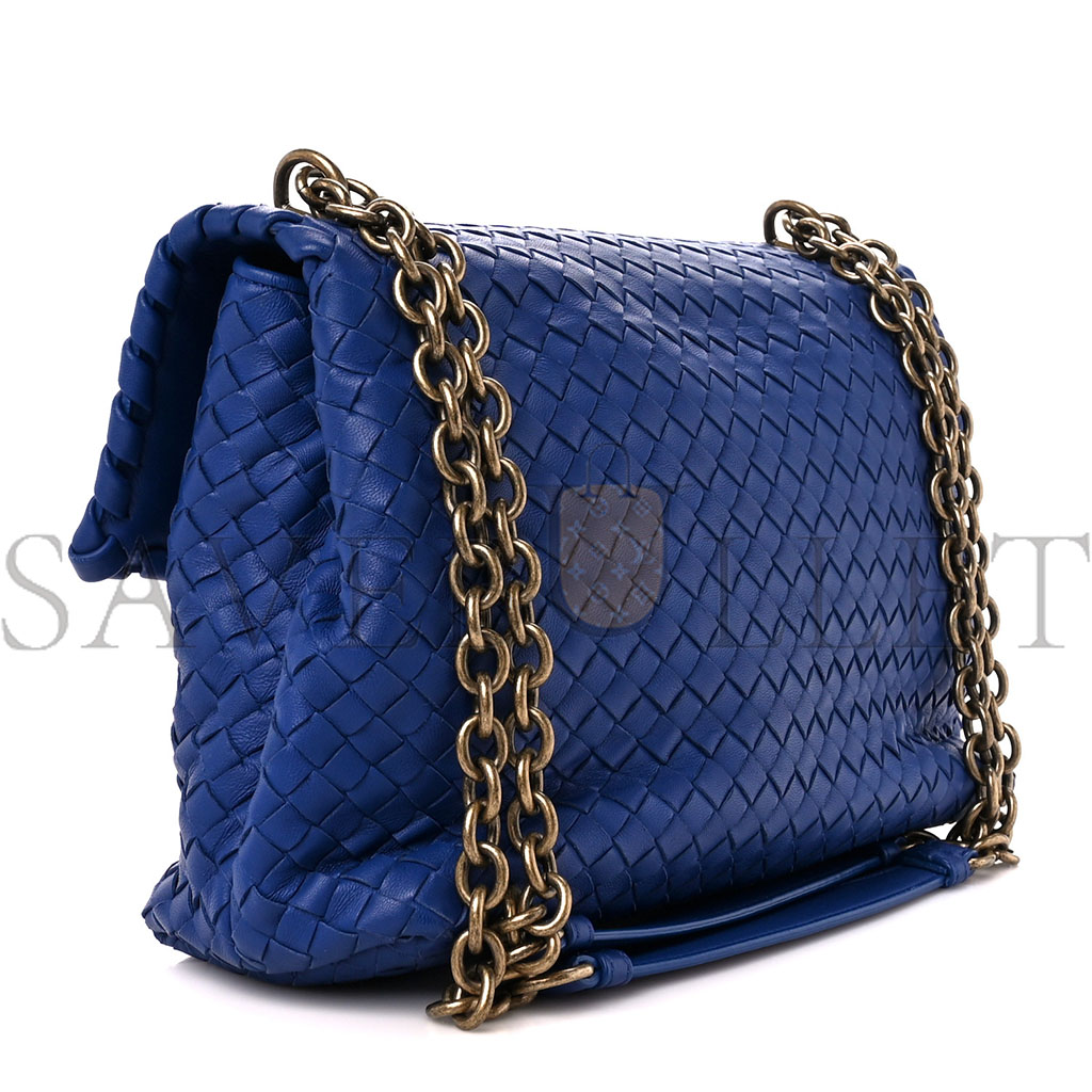 bo*te*ga Ve*ne*ta nappa intrecciato olimpia shoulder bag cobalt (28*20*10cm)