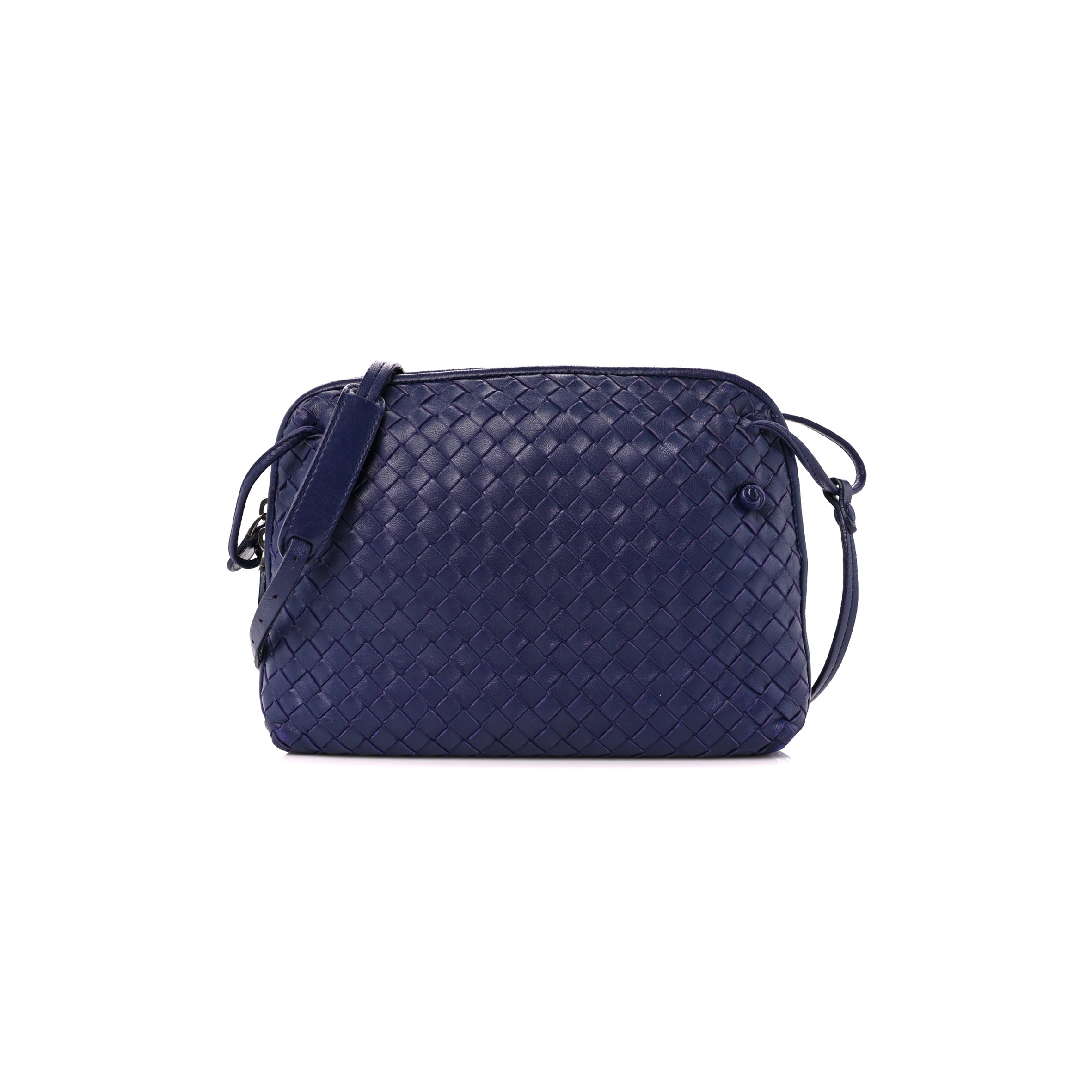 bo*te*ga Ve*ne*ta nappa intrecciato nodini crossbody messenger purple (23*19*5cm)