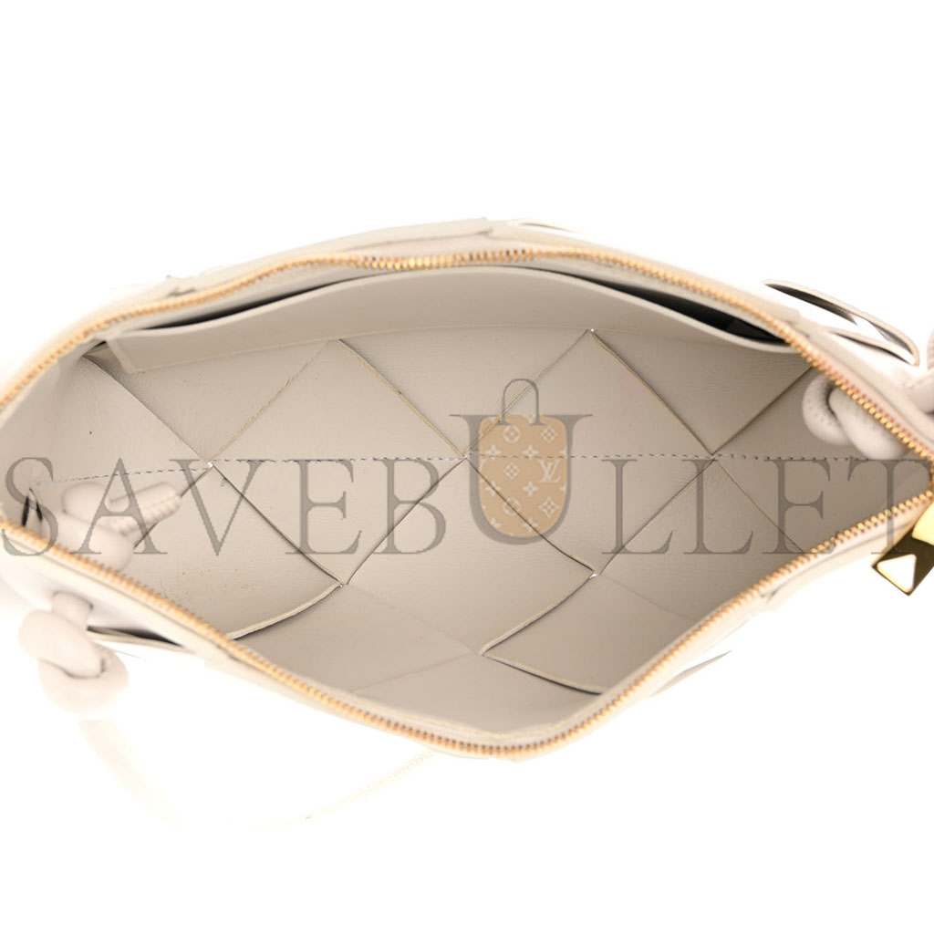 bo*te*ga Ve*ne*ta nappa maxi intreccio exploded shoulder bag chalk (21*12*8cm)