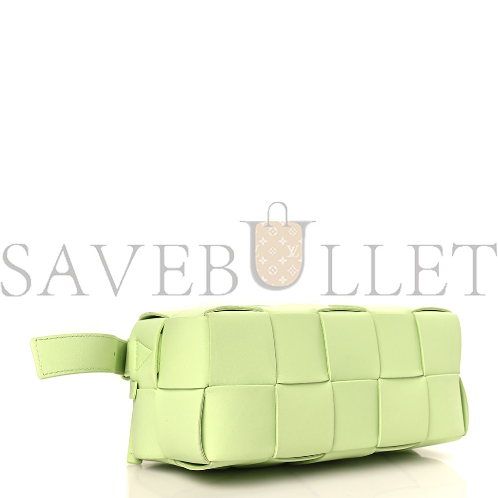 bo*te*ga Ve*ne*ta lambskin maxi intrecciato small brick cassette bag fennel (23*10*10cm)