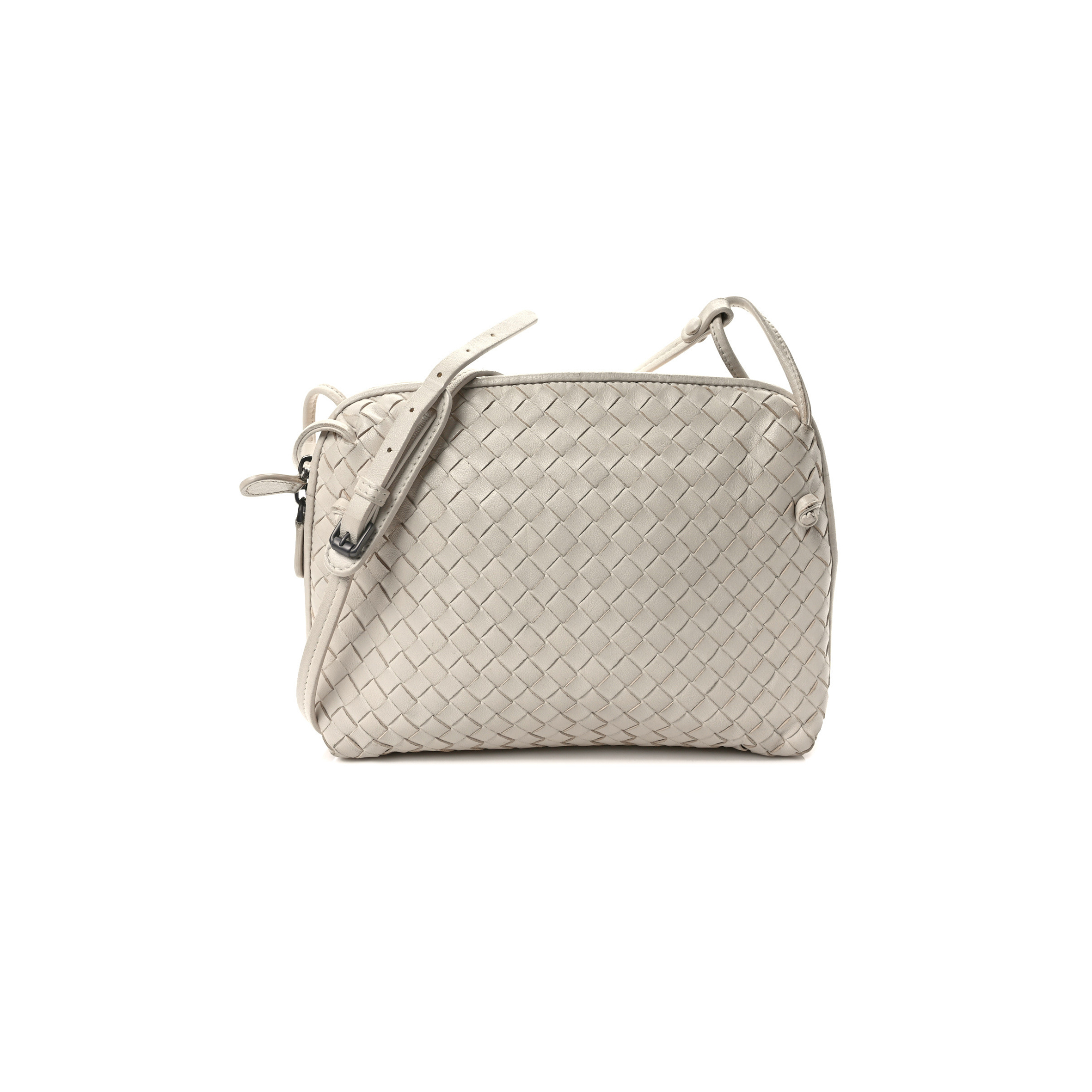 bo*te*ga Ve*ne*ta nappa intrecciato nodini crossbody messenger white (23*18*5cm)