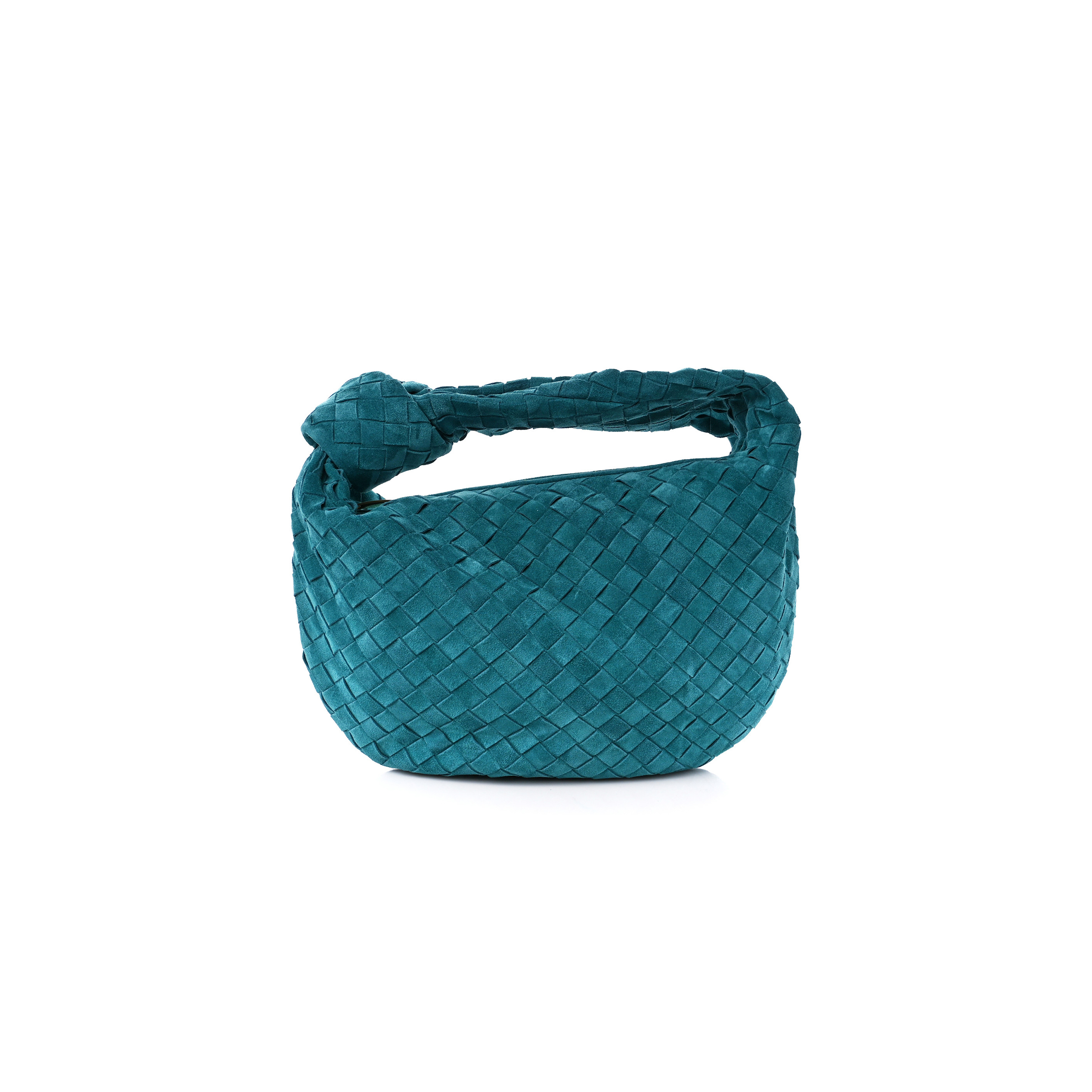 bo*te*ga Ve*ne*ta suede intrecciato teen jodie hobo petroleum blue (36*20*13cm)