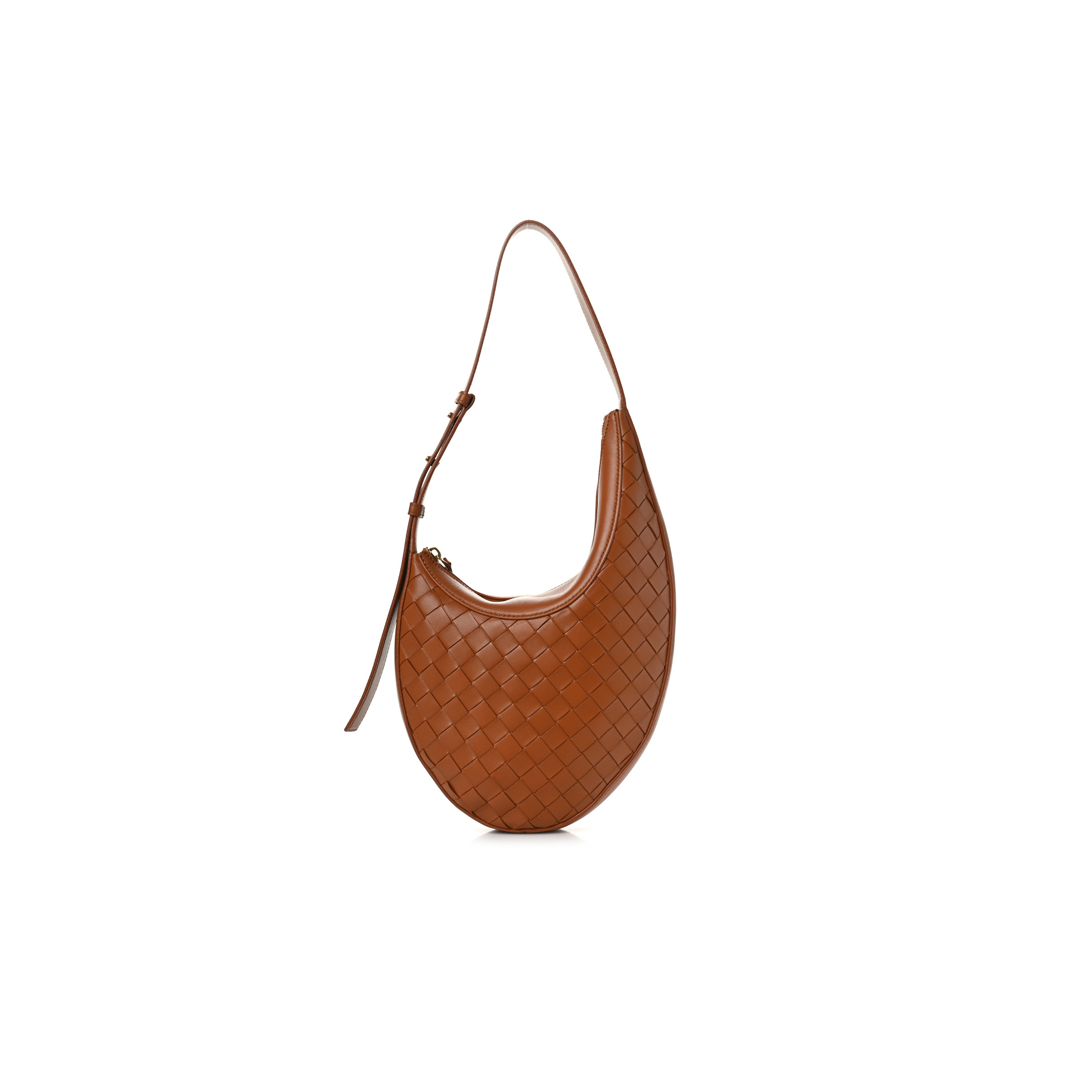 bo*te*ga Ve*ne*ta nappa intrecciato small drop shoulder bag wood (23*34*6cm)