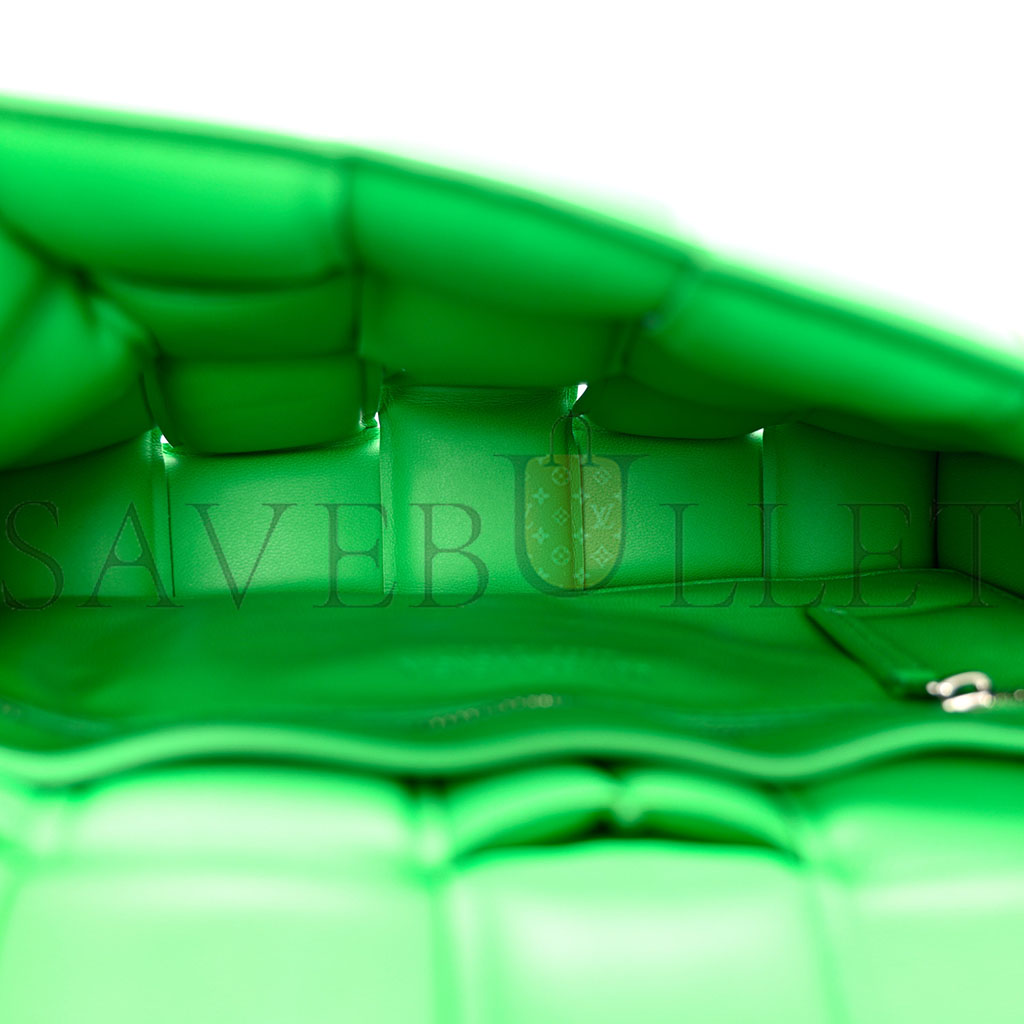 bo*te*ga Ve*ne*ta nappa maxi intreccio padded cassette crossbody bag parakeet (26*18*8cm)