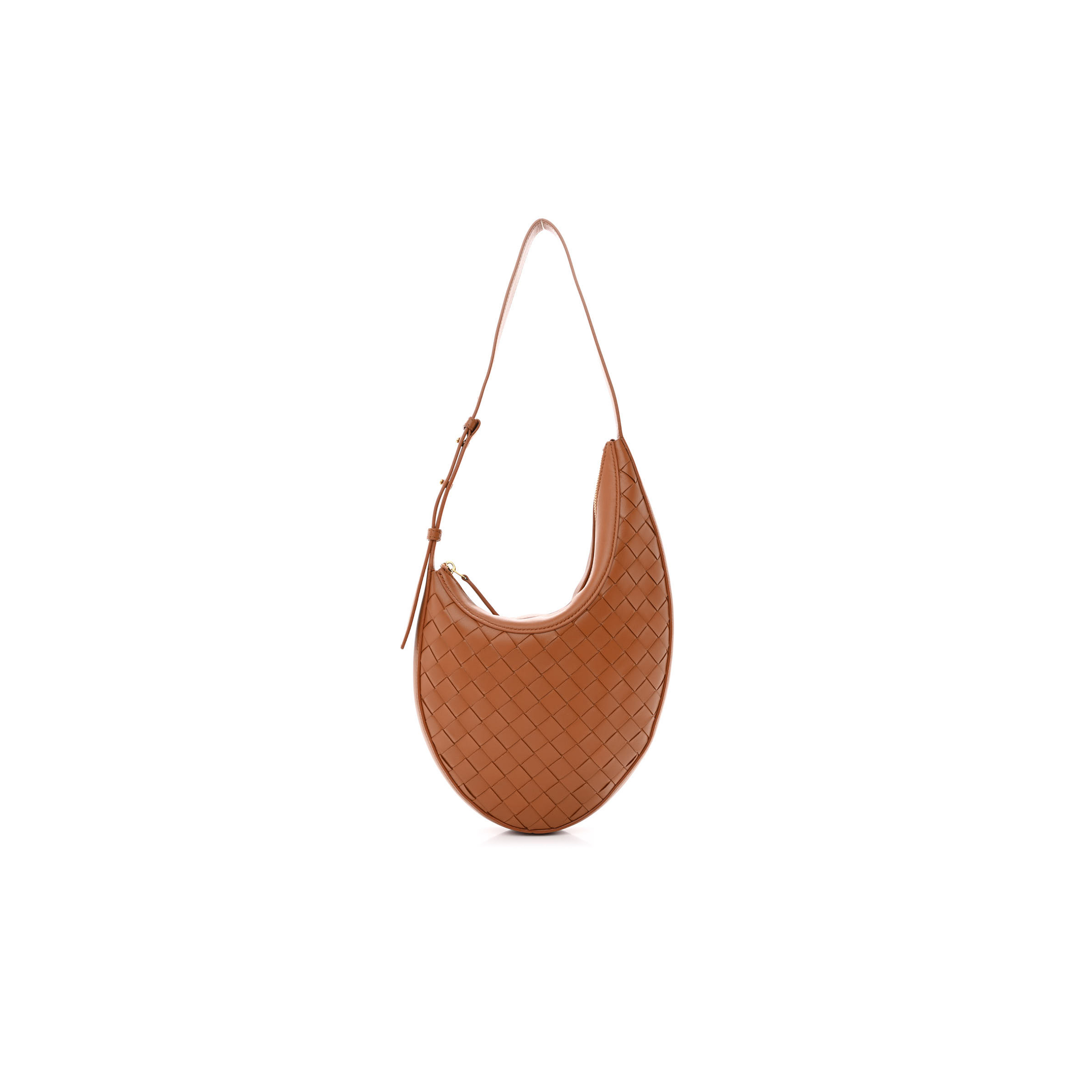 bo*te*ga Ve*ne*ta nappa intrecciato small drop shoulder bag wood (34*23*6cm)