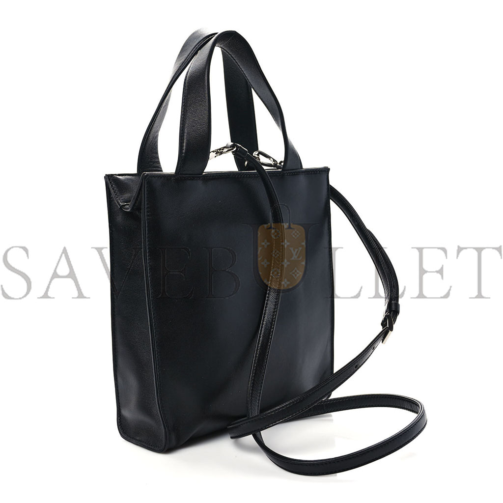 Pra*a vitello daino mini pocket tote black (19*17*10cm)