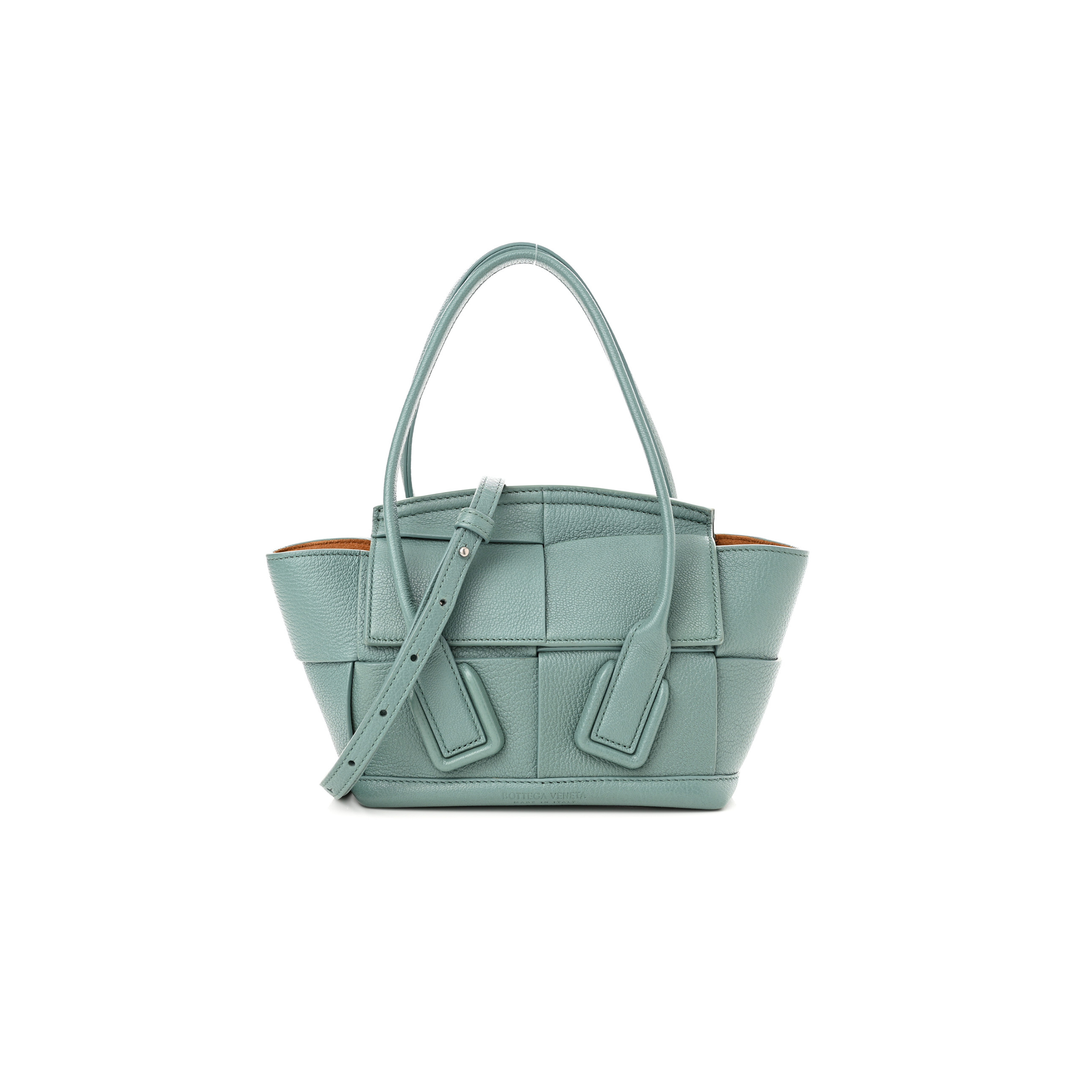 bo*te*ga Ve*ne*ta grained calfskin maxi intrecciato arco 33 blue (22*22*9cm)