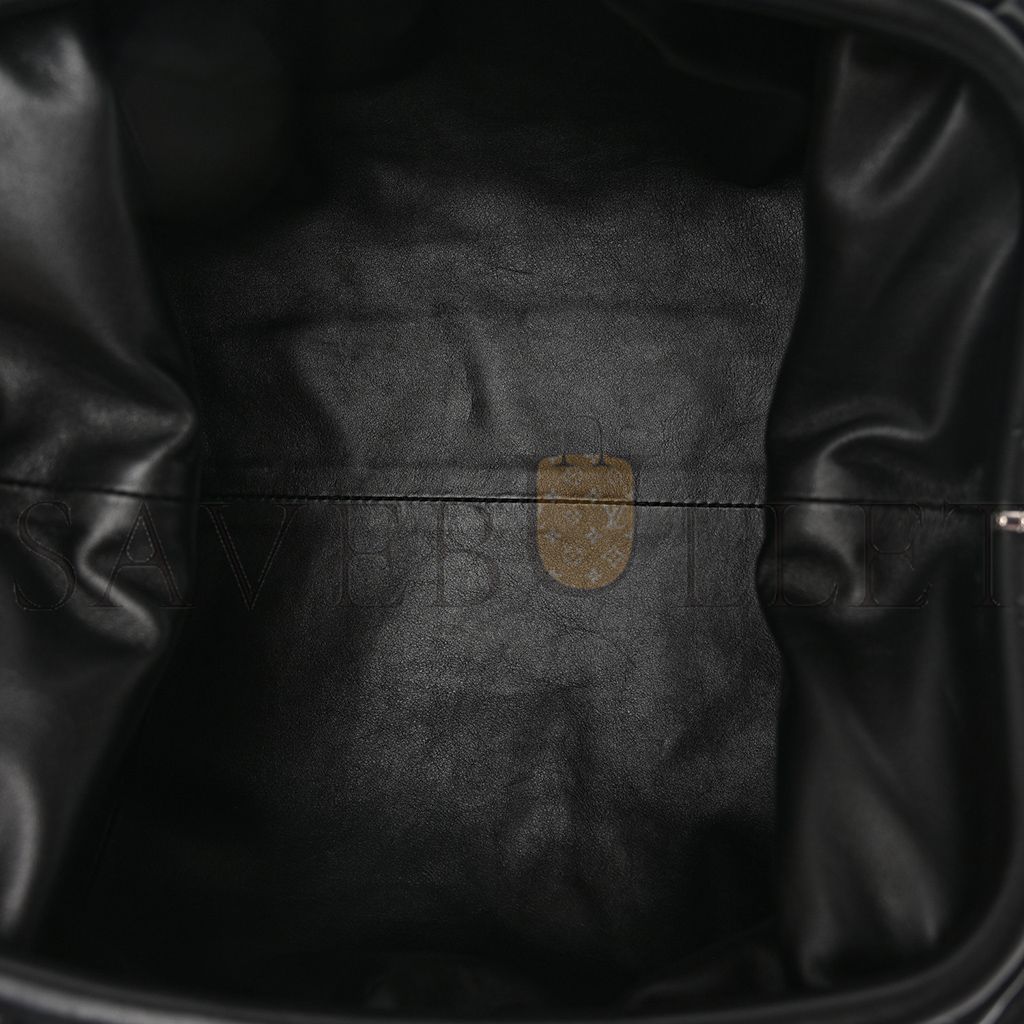 bo*te*ga Ve*ne*ta smooth butter calf the pouch oversized clutch black (38*18*8cm)