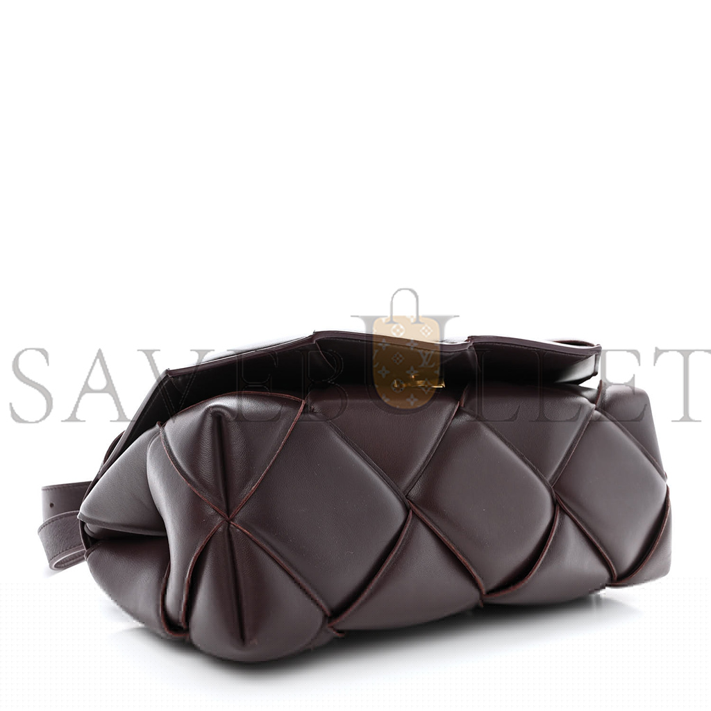 bo*te*ga Ve*ne*ta nappa intreccio padded top handle shoulder bag grape (30*16*10cm)