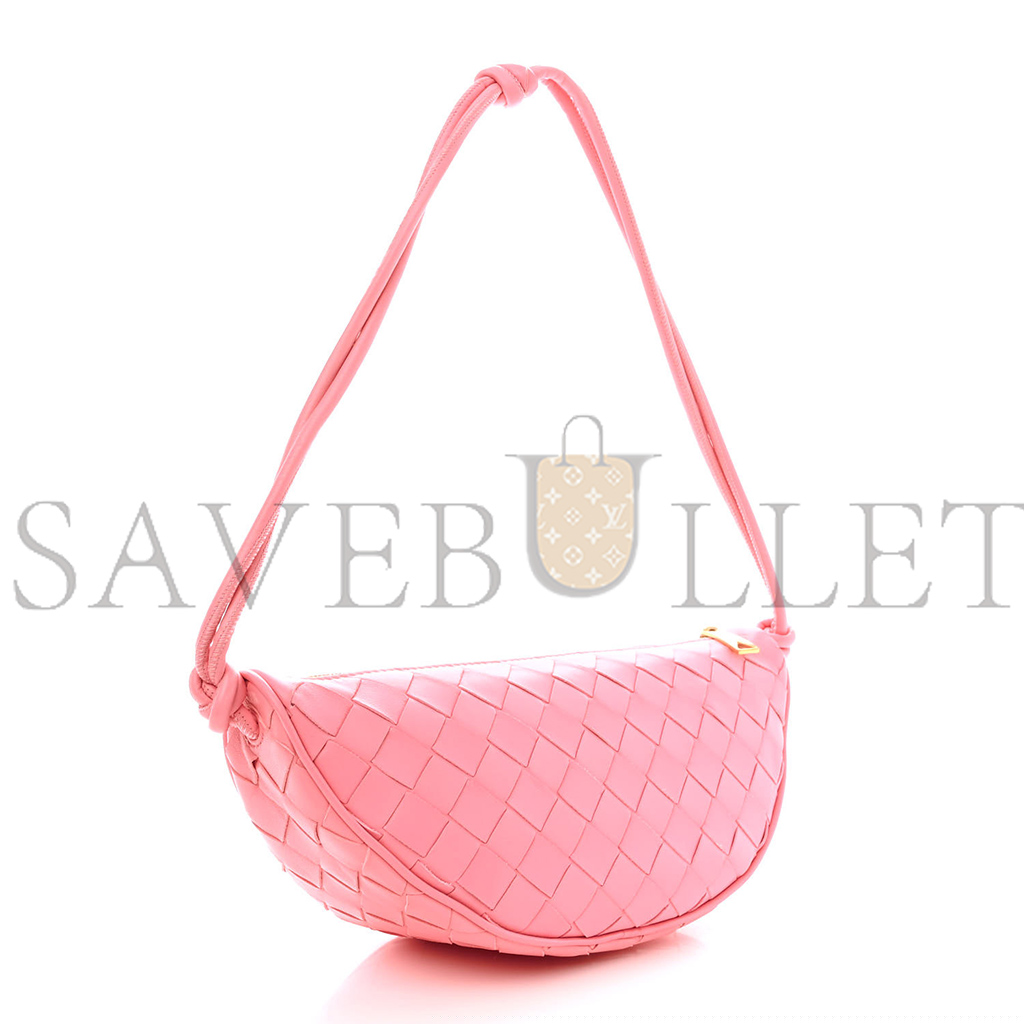 bo*te*ga Ve*ne*ta nappa intrecciato half moon pouch on strap ribbon (24*11*10cm)