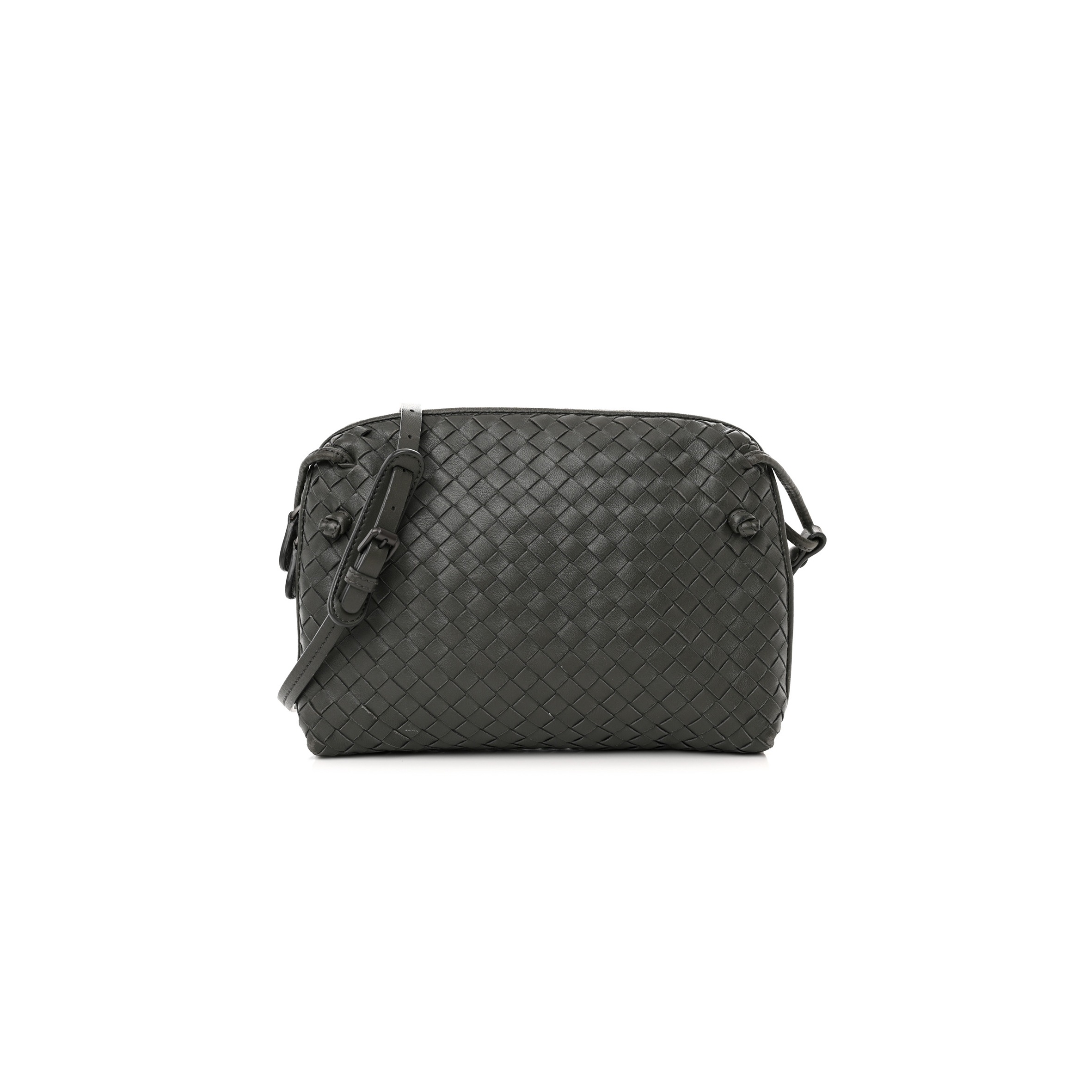 bo*te*ga Ve*ne*ta nappa intrecciato nodini crossbody messenger new light grey (23*19*5cm)