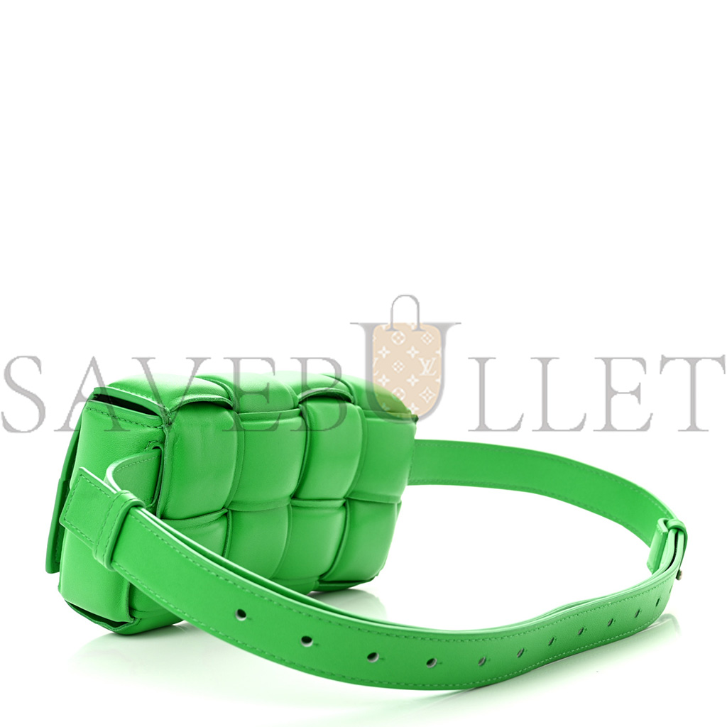 bo*te*ga Ve*ne*ta nappa maxi intreccio padded the belt cassette bag parakeet (18*9*6cm)