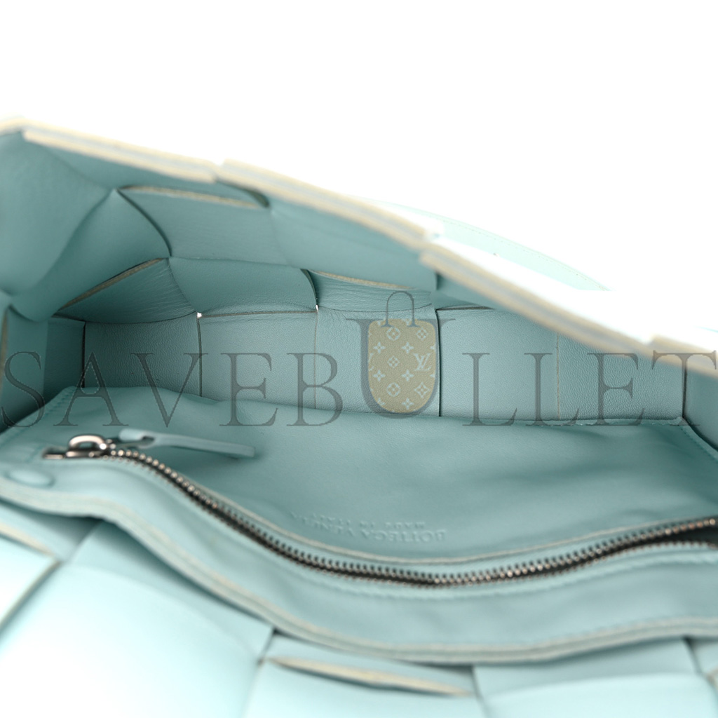 bo*te*ga Ve*ne*ta nappa maxi intreccio cassette bag teal washed (23*15*5.5cm)