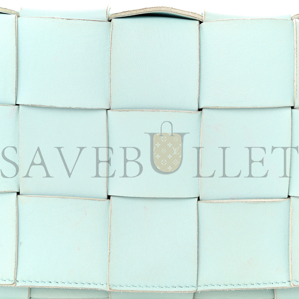 bo*te*ga Ve*ne*ta nappa maxi intreccio cassette bag teal washed (23*15*5.5cm)
