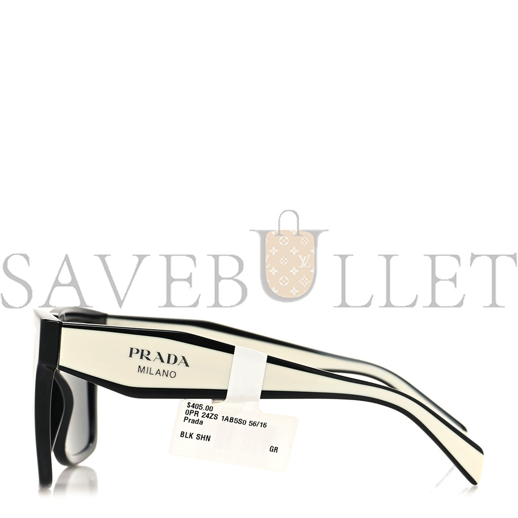 Pra*a acetate square sunglasses spr 24z black white