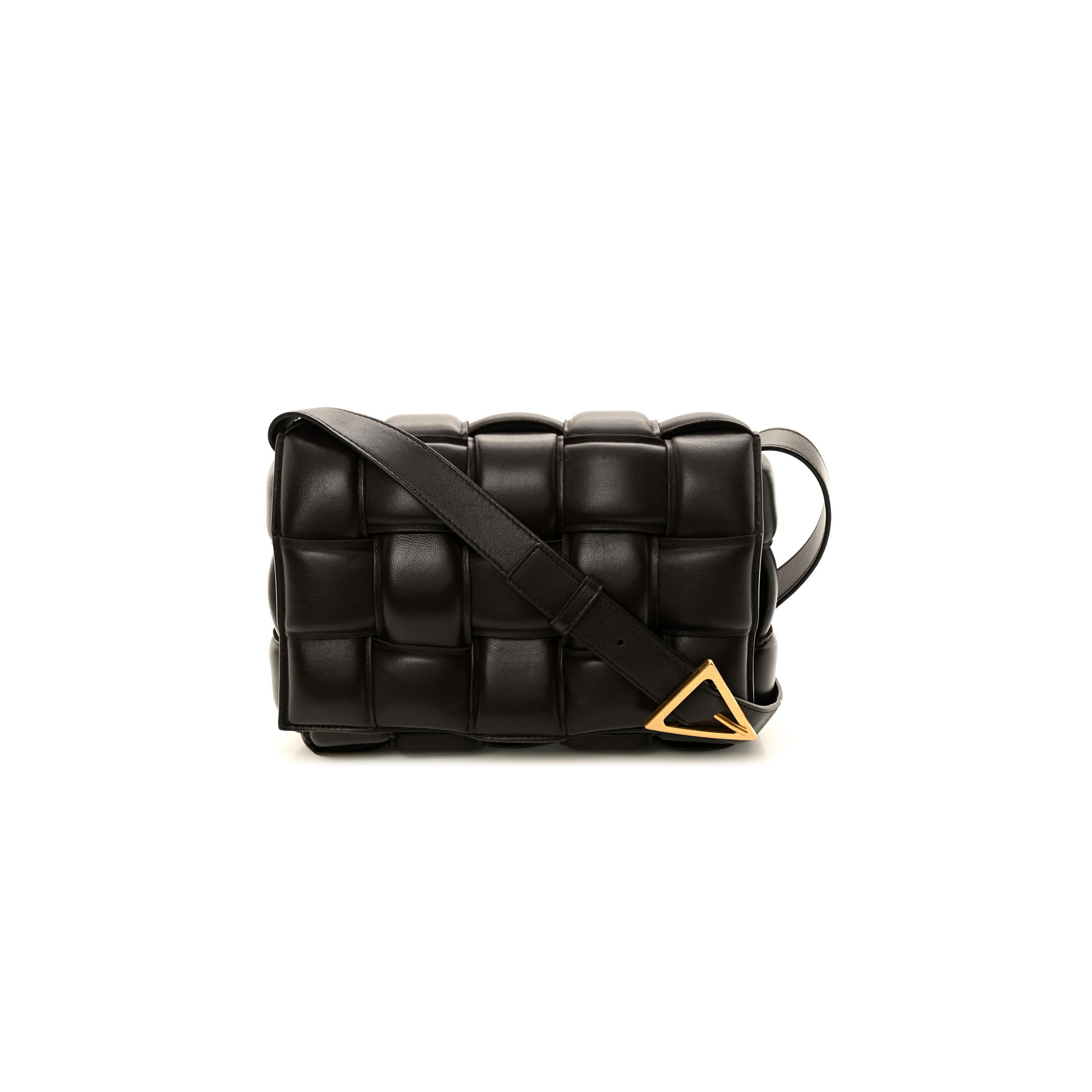 bo*te*ga Ve*ne*ta nappa maxi intrecciato padded cassette crossbody bag fondente (26*18*8cm)