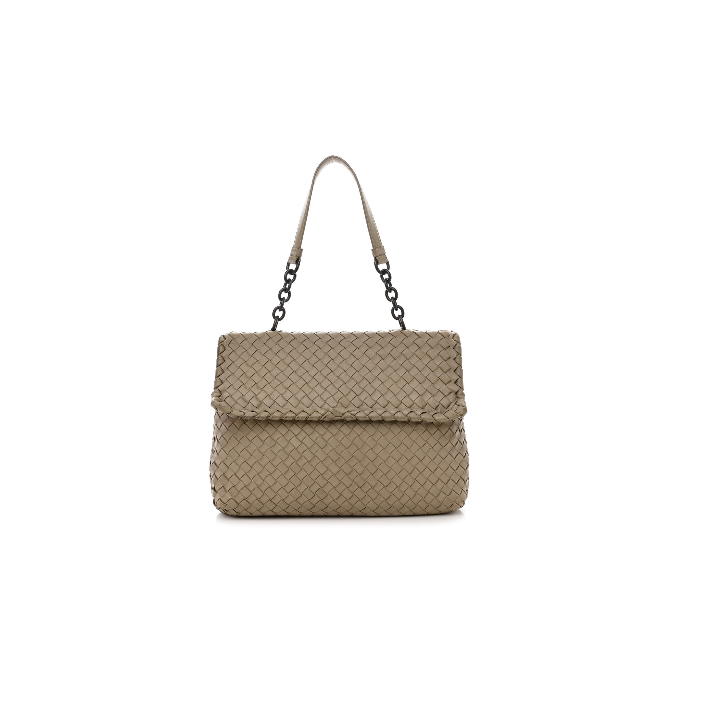 bo*te*ga Ve*ne*ta nappa intrecciato olimpia shoulder bag limestone (28*19*10cm)