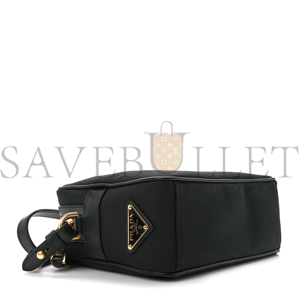 Pra*a jacquard logo camera bag black (23*15*8cm)