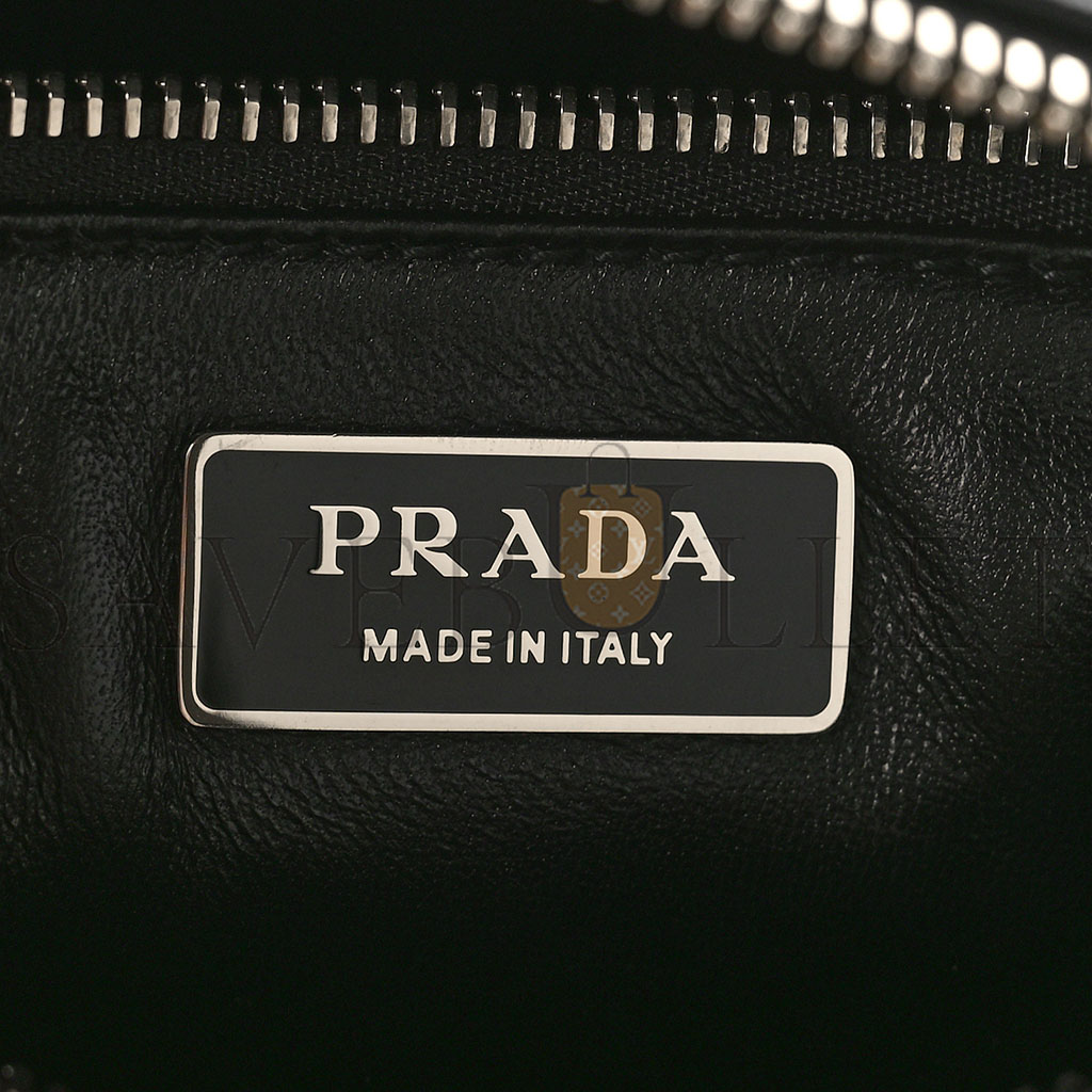Pra*a nappa antique medium top handle bag black (24*18*11cm)