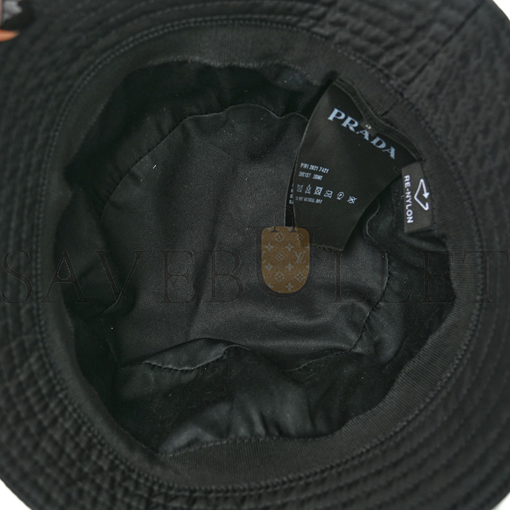 Pra*a re-nylon bucket hat s black