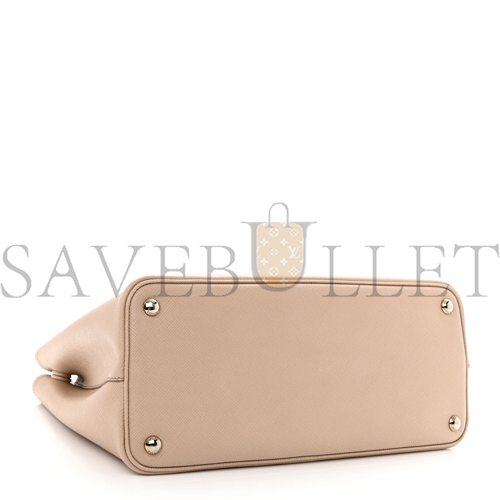 Pra*a saffiano cuir medium double handle tote cammeo (33*25*15cm)