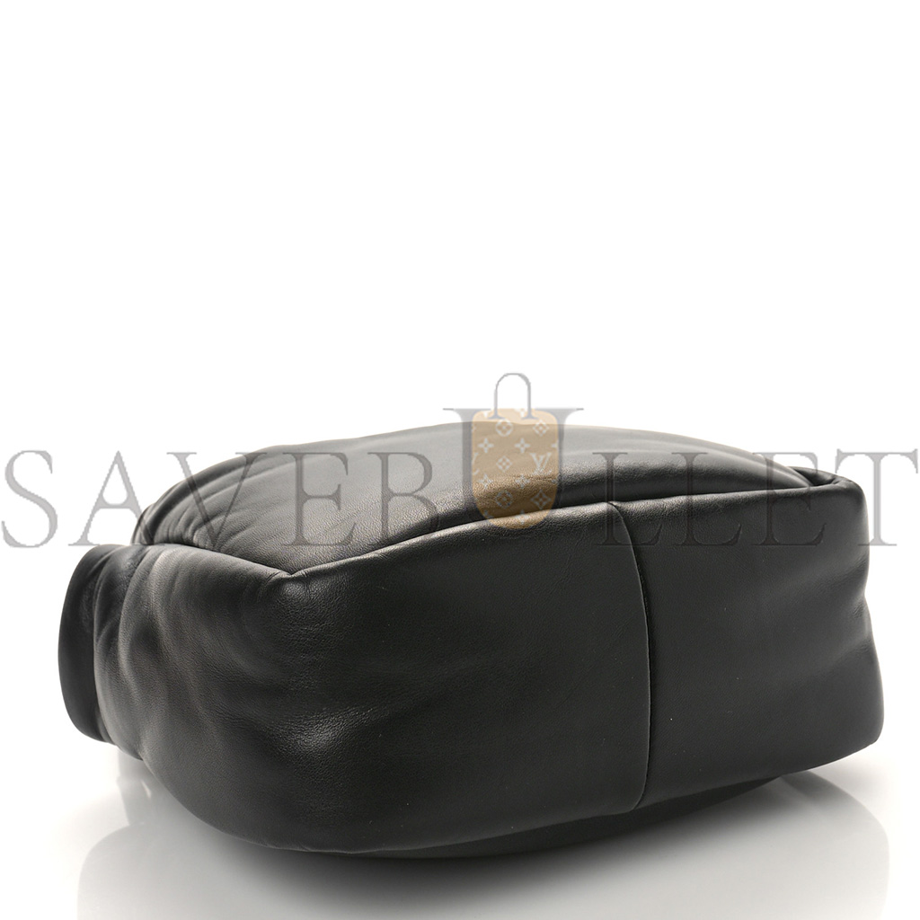 Pra*a soft nappa small padded shoulder bag black (30*25*11cm)