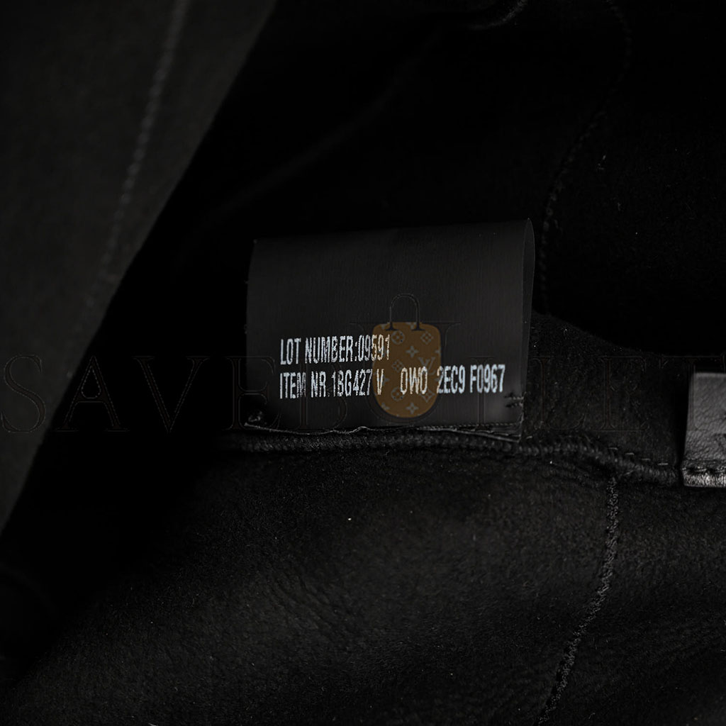 Pra*a shearling monotone logo tote black white (34*33*13cm)