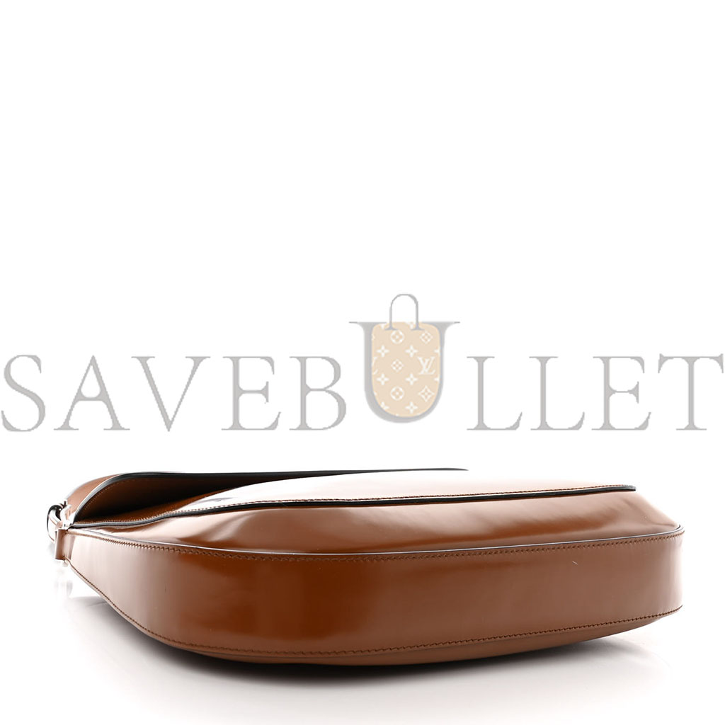 Pra*a spazzolato cleo flap shoulder bag tobacco (24*21*6cm)