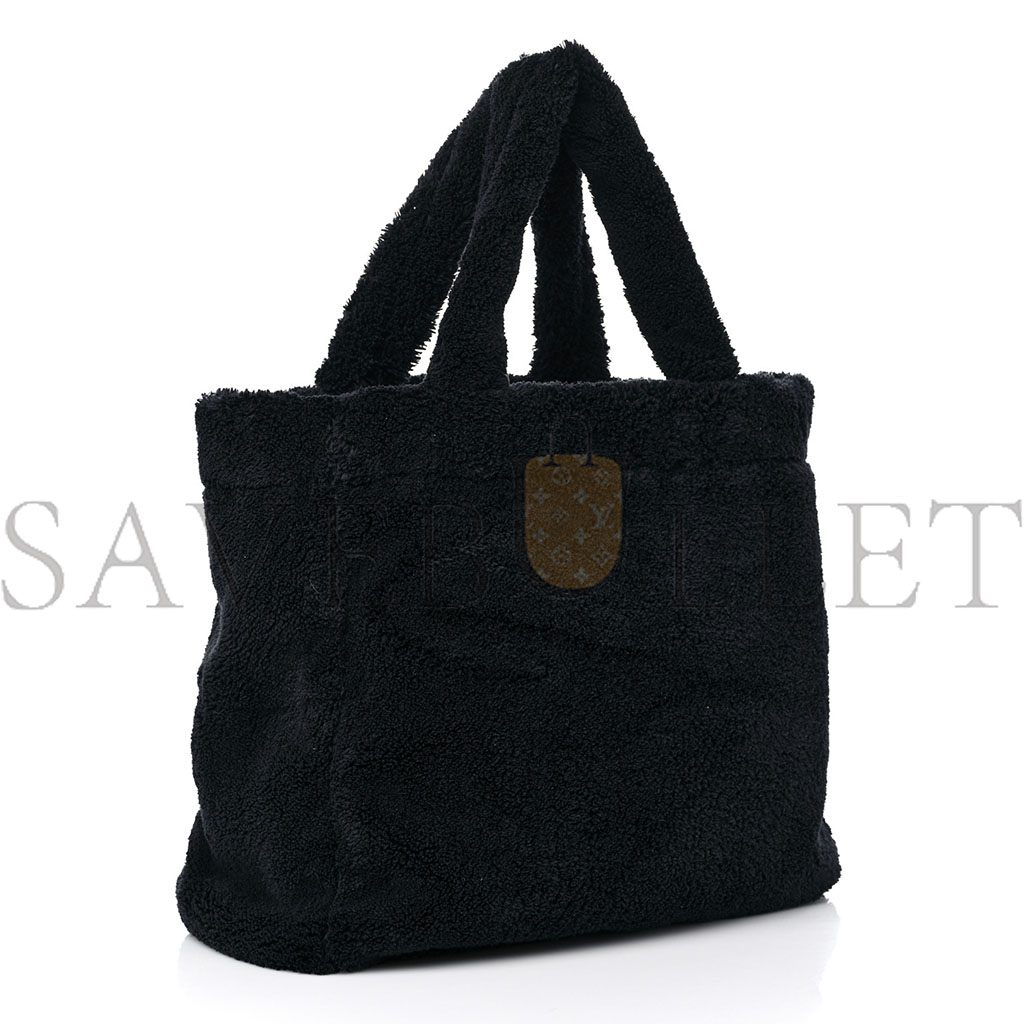 Pra*a terry tote bag black white (39*33*14cm)