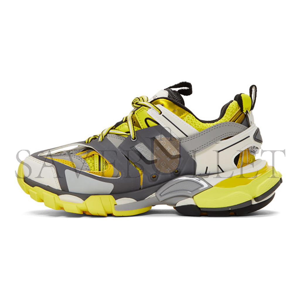 Ba*len*cia*ga yellow and grey track runner sneakers 542023w1gb17184