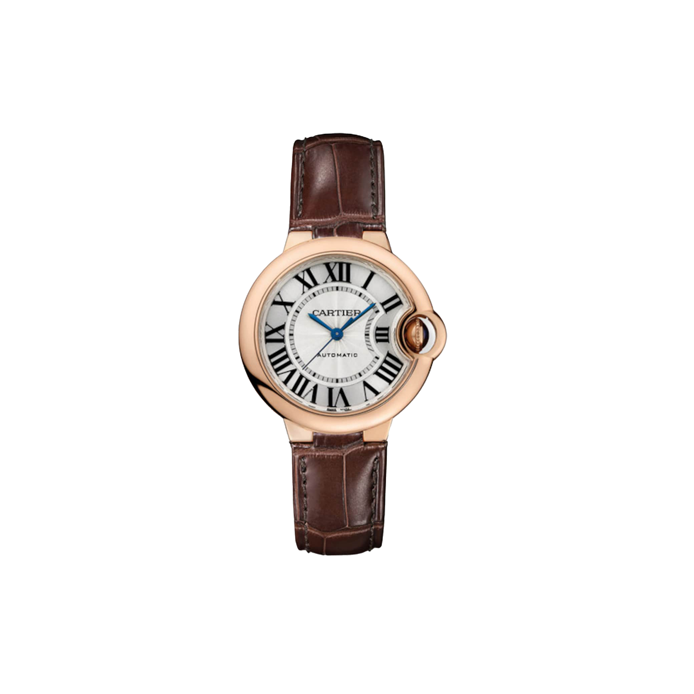 Ca*t*er ballon bleu de Ca*t*er watch 33mm, automatic movement, rose gold, leather w6920097
