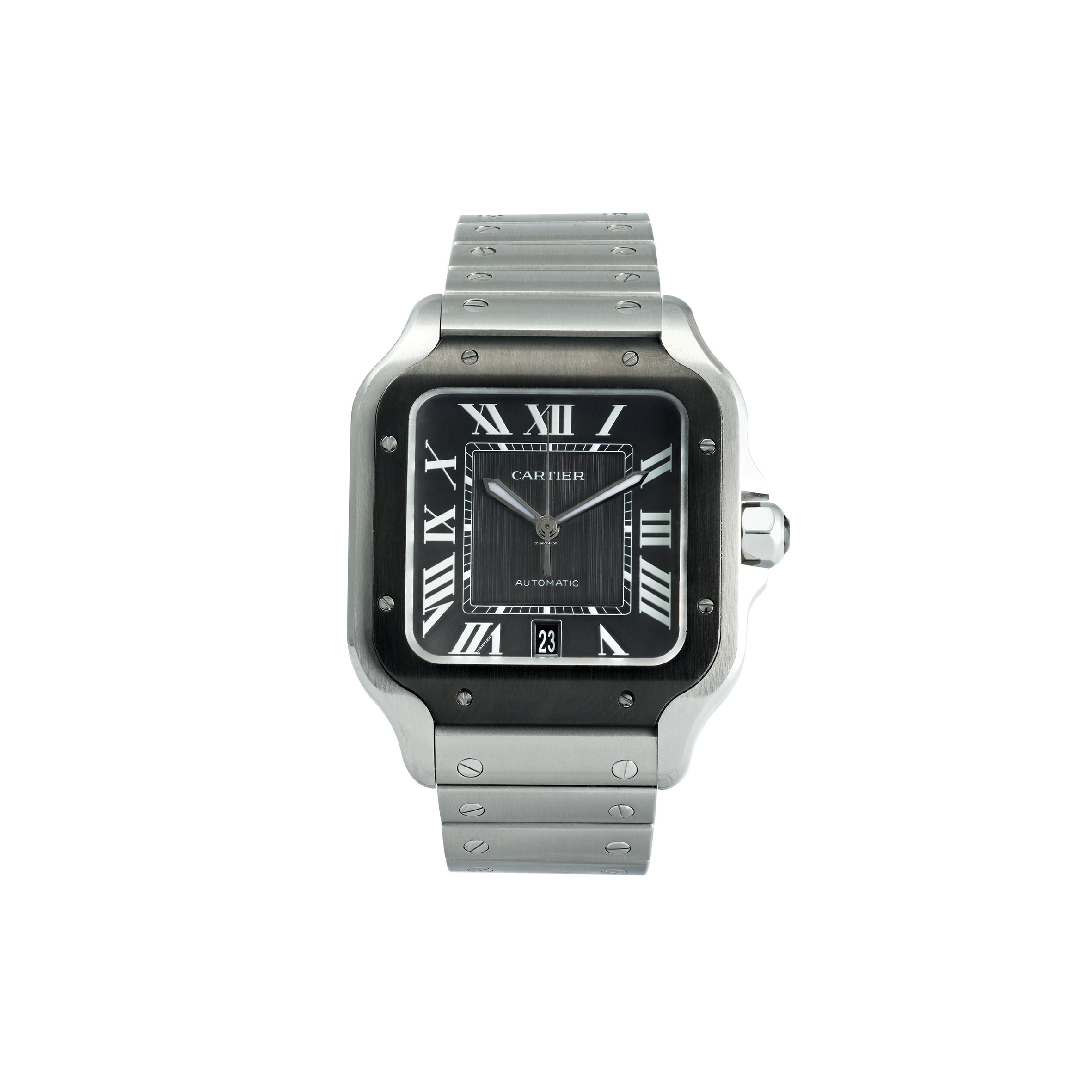 Ca*t*er santos large stainless steel automatic watch wssa0037