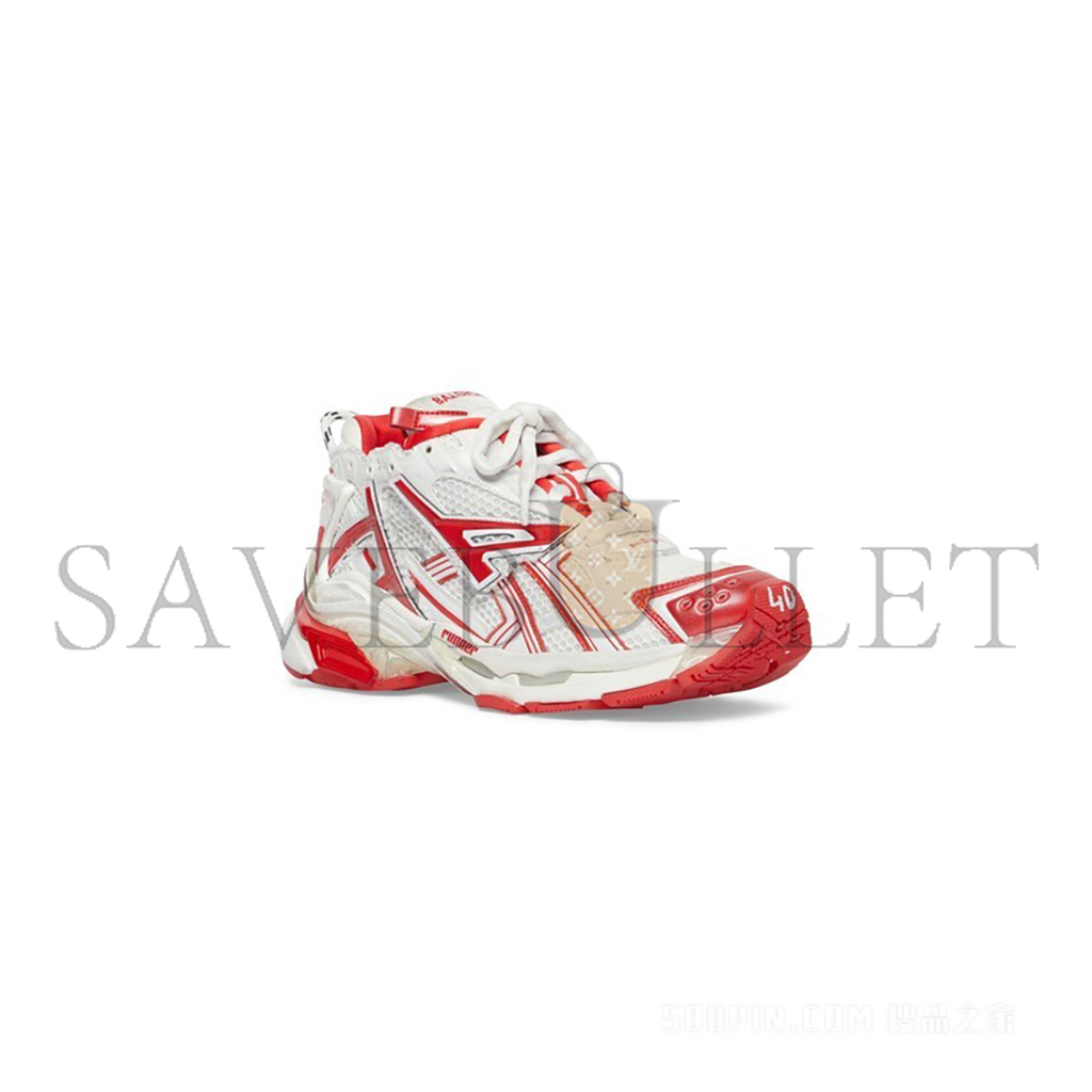 Ba*len*cia*ga runner sneaker white red 677403w3rb29060