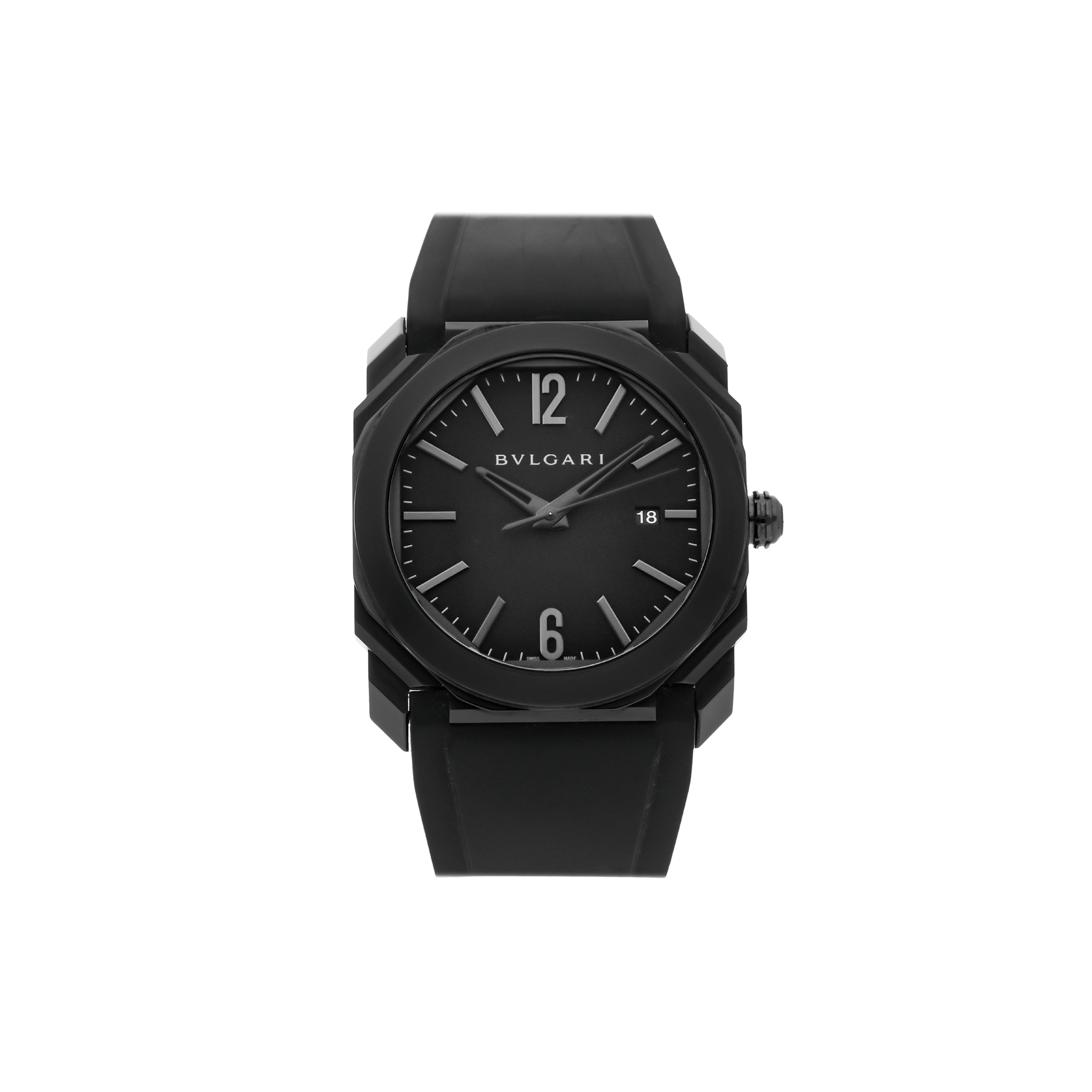 B*l*ai octo ultranero black steel automatic 41mm men''s watch 102737