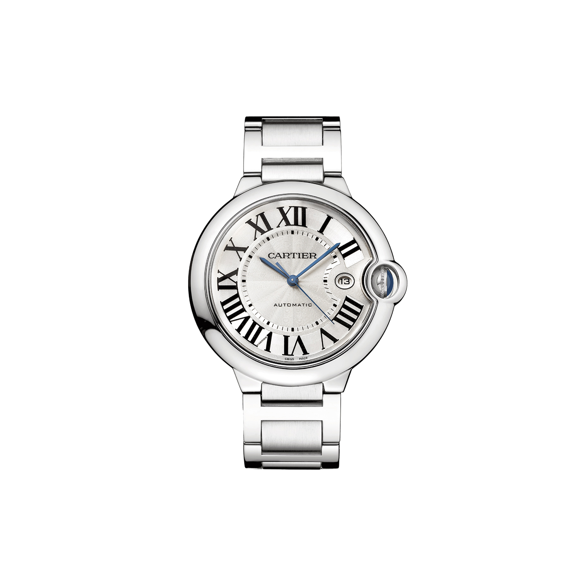 Ca*t*er ballon bleu de silver silver steel cassette men''s watch wsbb0049