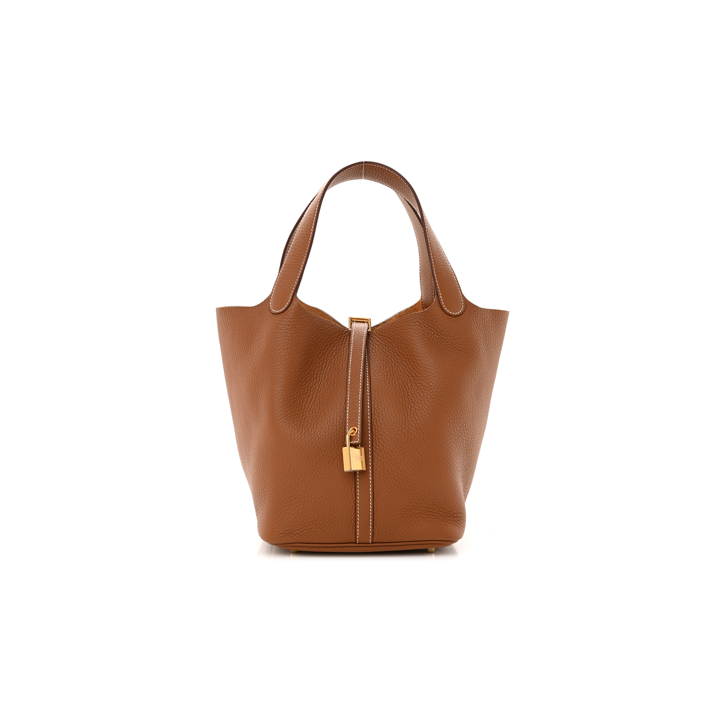 H**mes taurillon clemence picotin lock 22 mm gold (22*21*18cm)