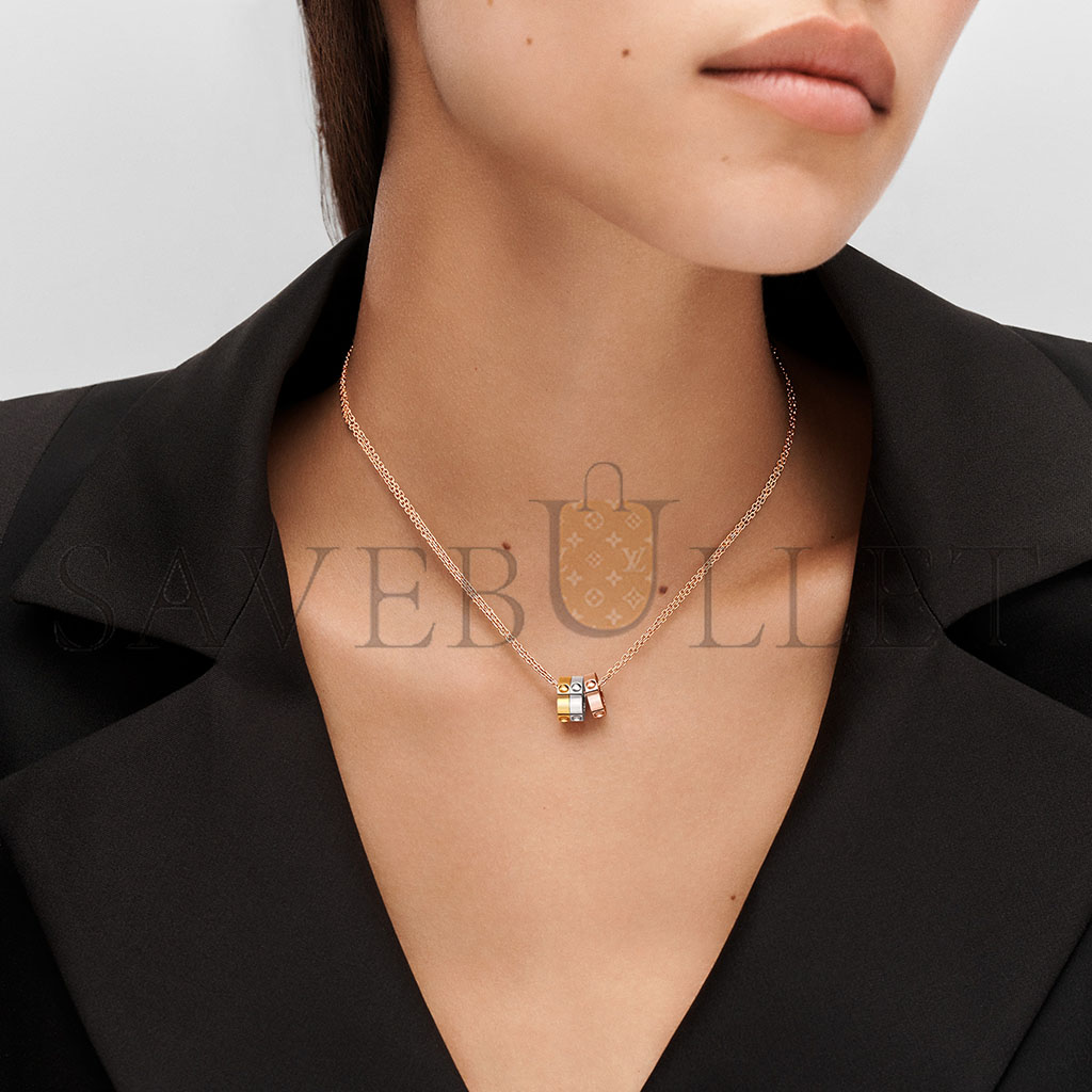 l**is V*t*n empreinte pendant, 3 golds q93671