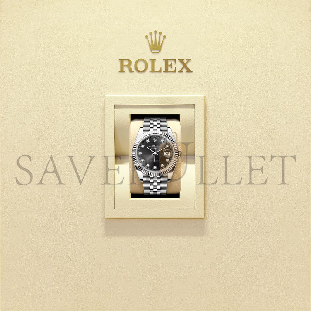 R*l*x datejust 41 oyster, 41 mm, oystersteel and white gold watch 126334