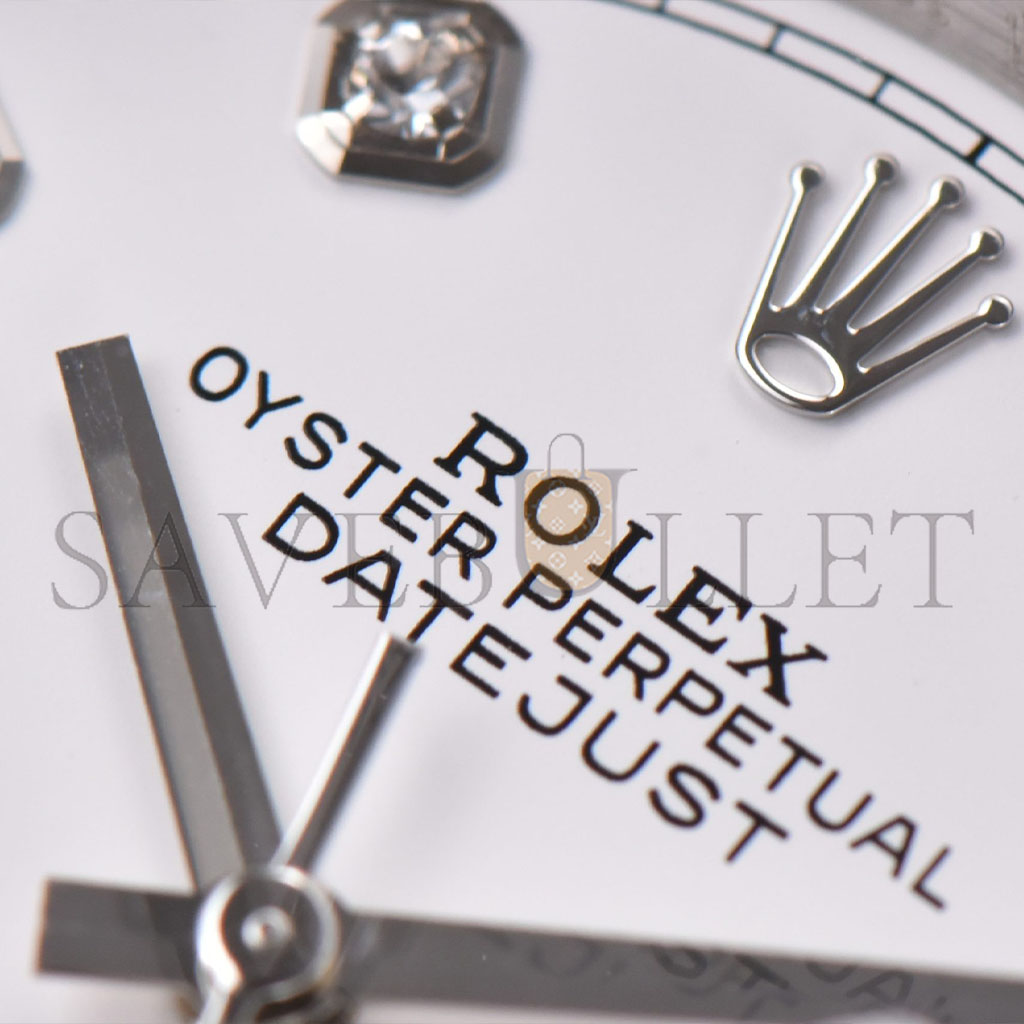 r*l*x datejust gmf white dial Di*m*nd marker jubilee bracelet watch 126334