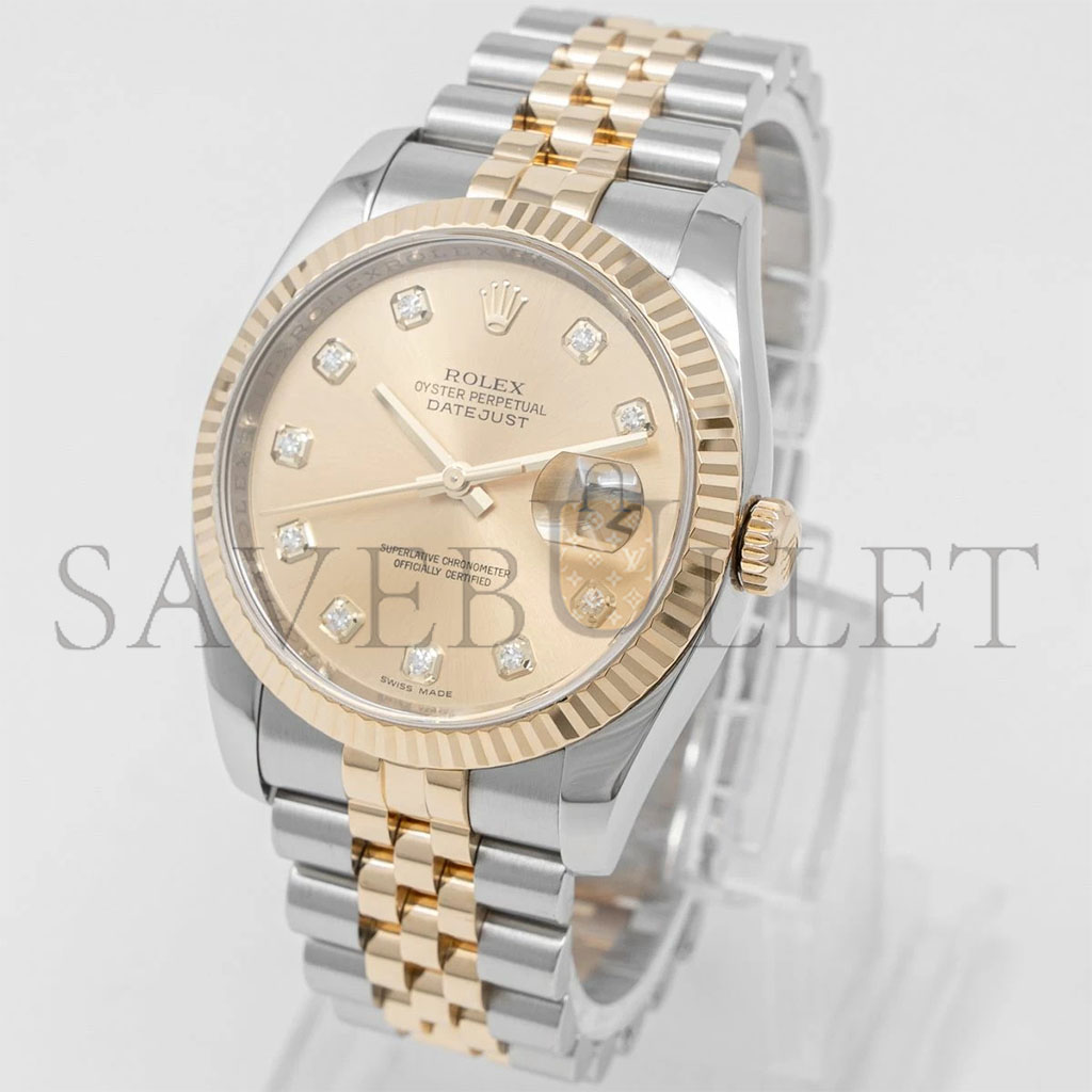 r*l*x datejust 36 champagne Di*m*nd watch 126233