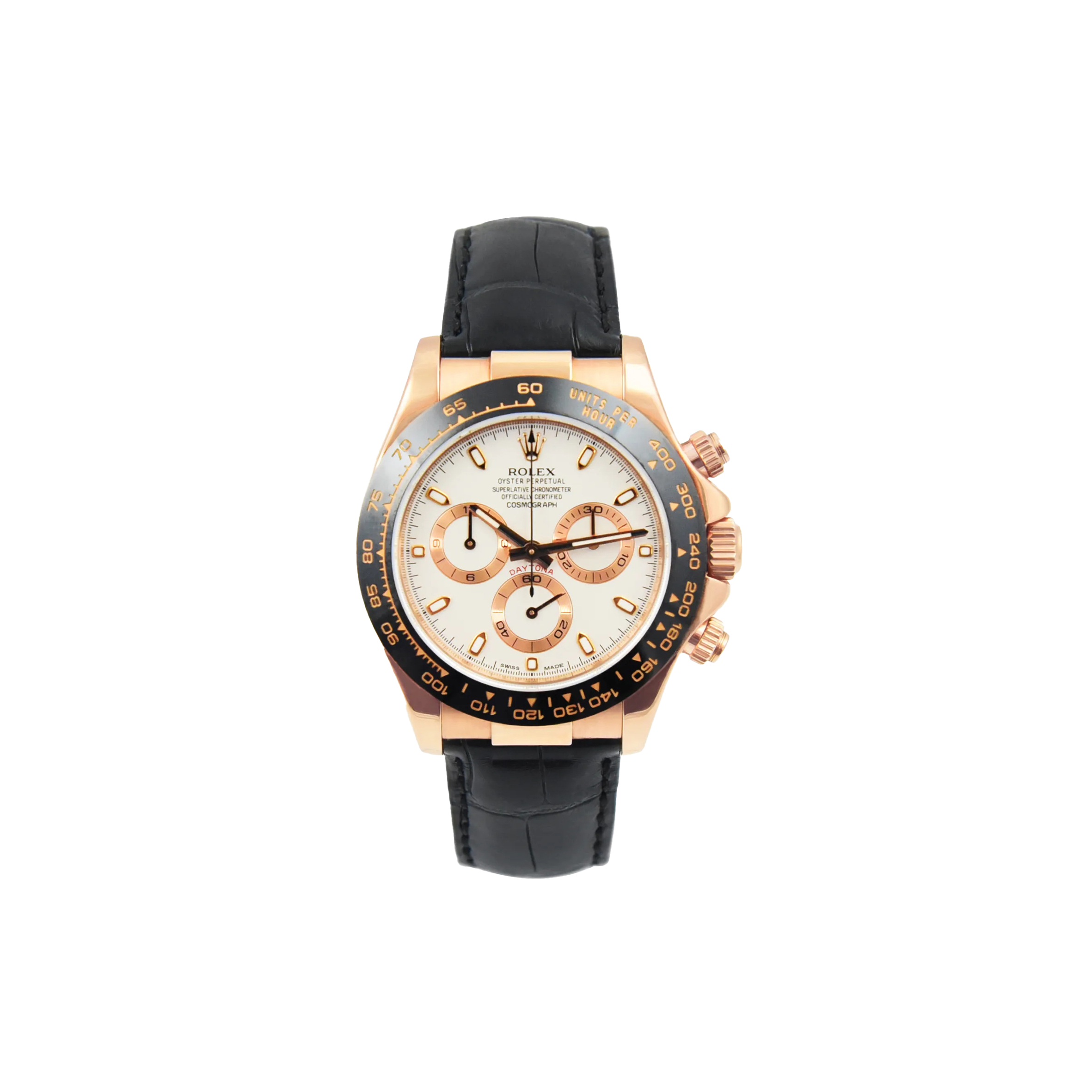 R*l*x daytona rose gold 40mm ivory cream dial watch 116515ln