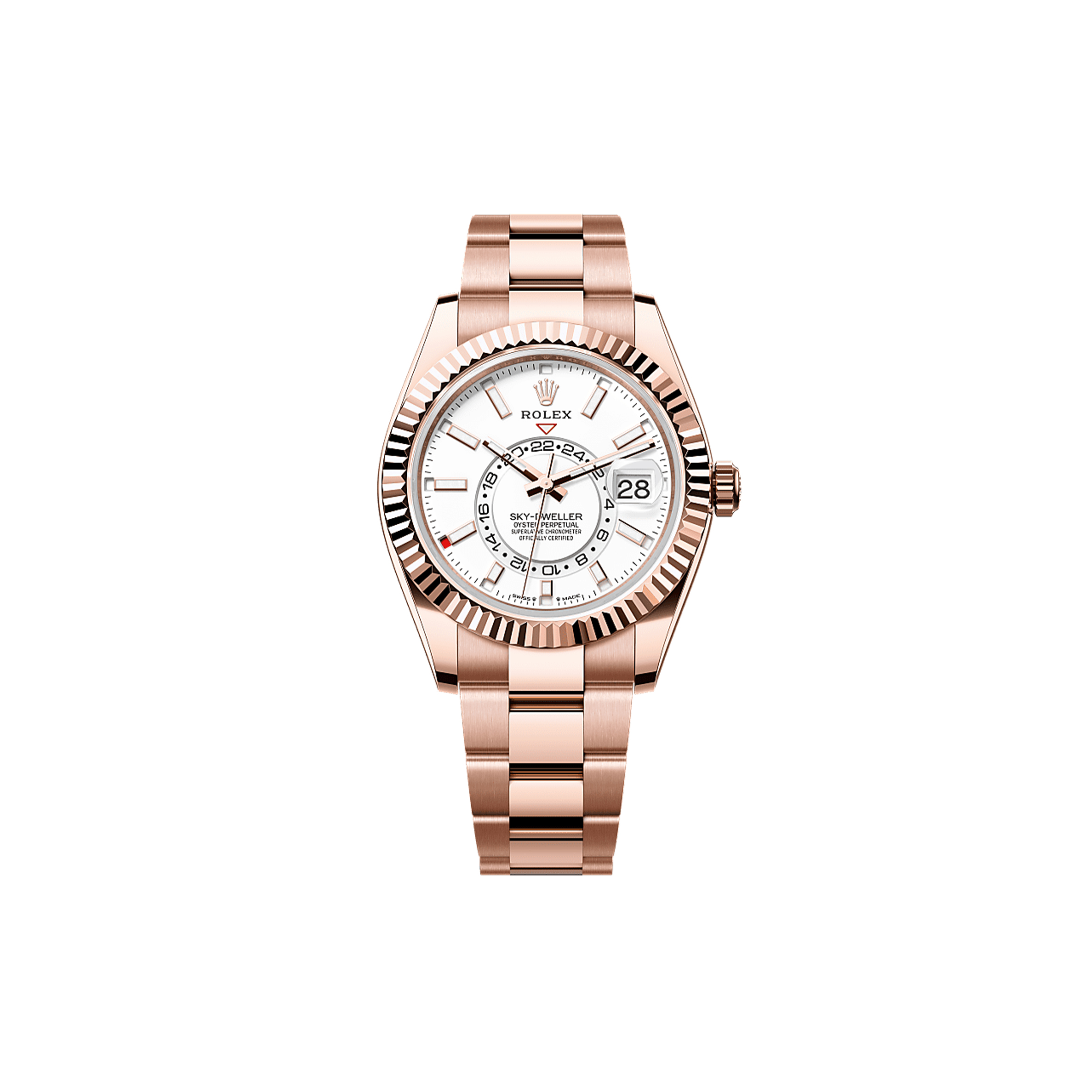 R*l*x sky-dweller oyster, 42 mm, everose gold watch 336935