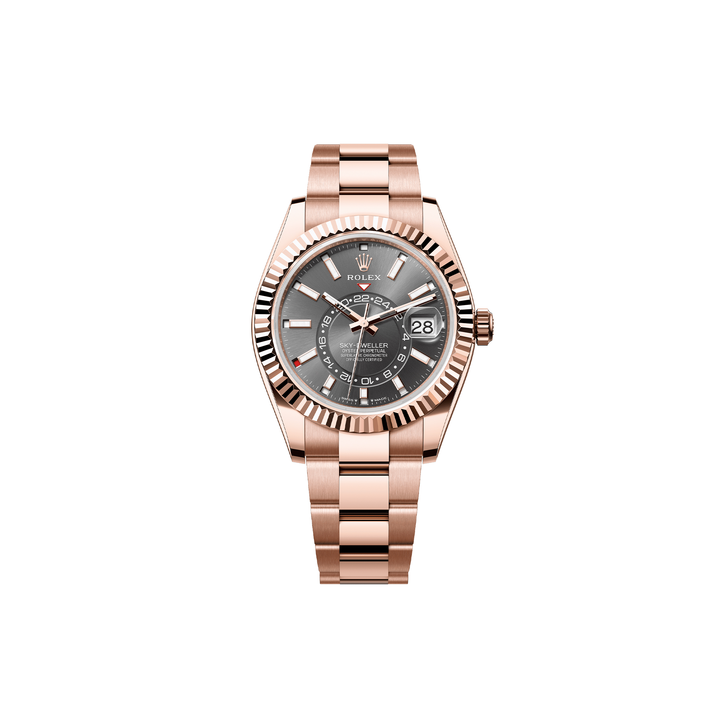 R*l*x sky-dweller oyster, 42 mm, everose gold watch 336935