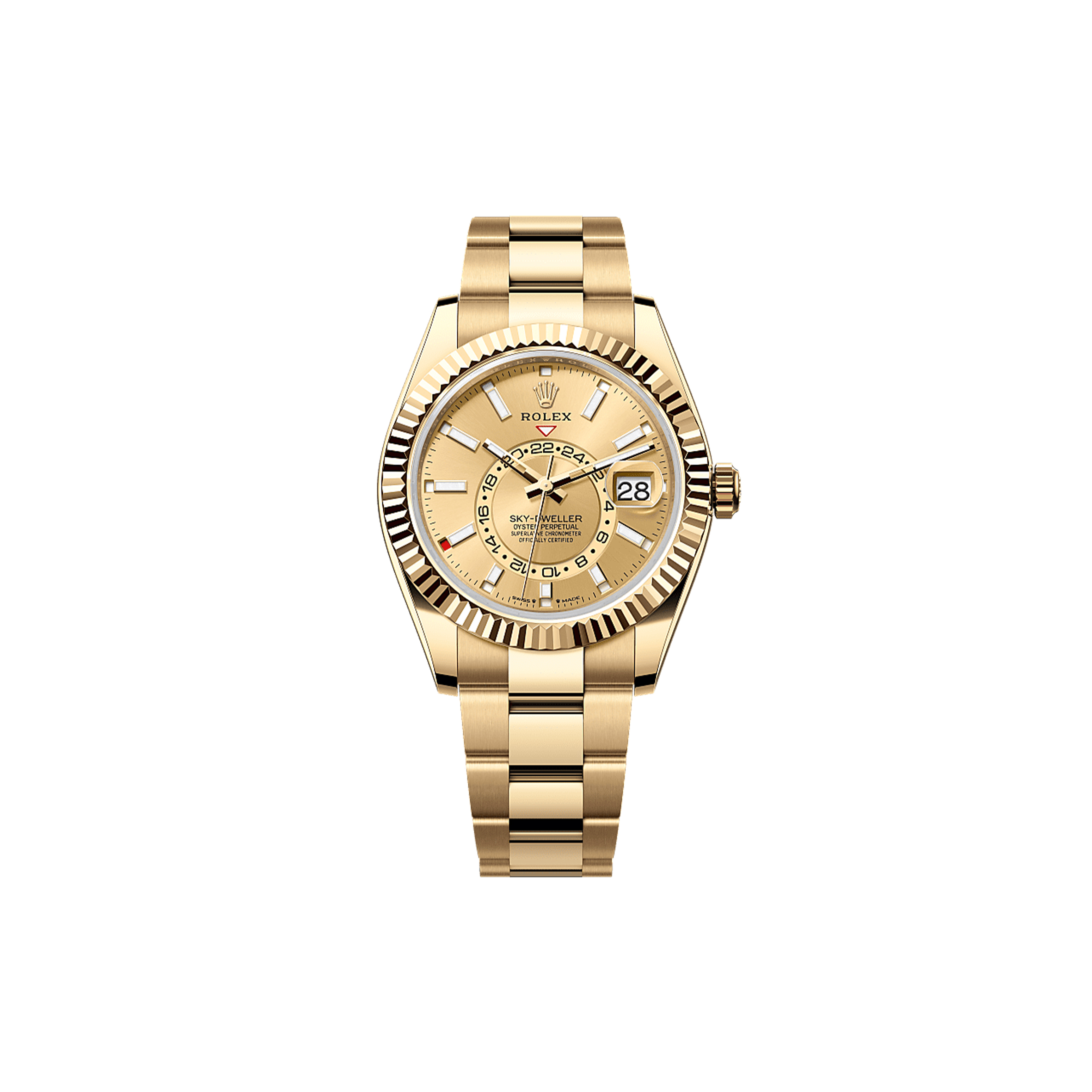 R*l*x sky-dweller oyster, 42 mm, yellow gold watch 336938