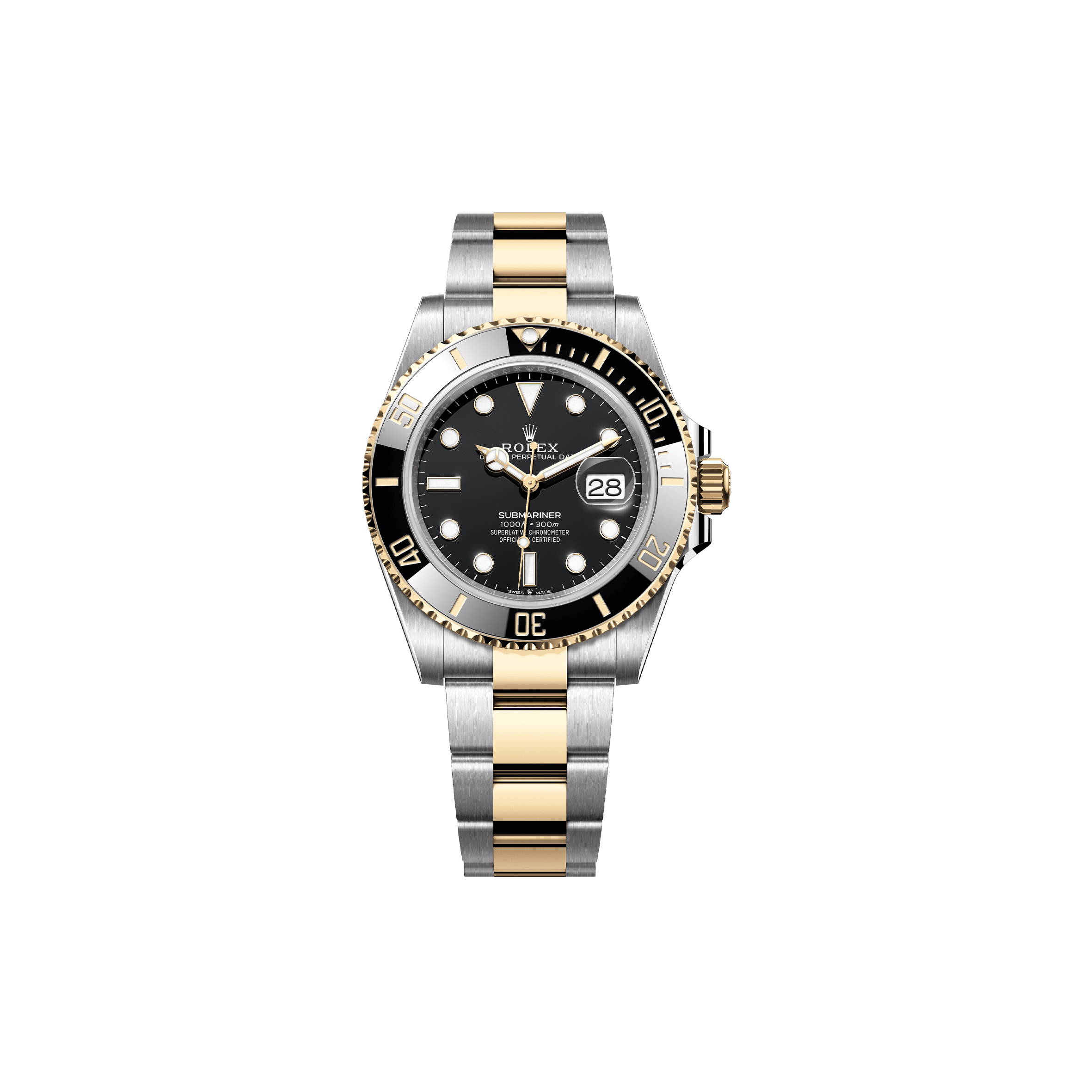 R*l*x submariner date oyster, 41 mm, oystersteel and yellow gold watch 126613ln